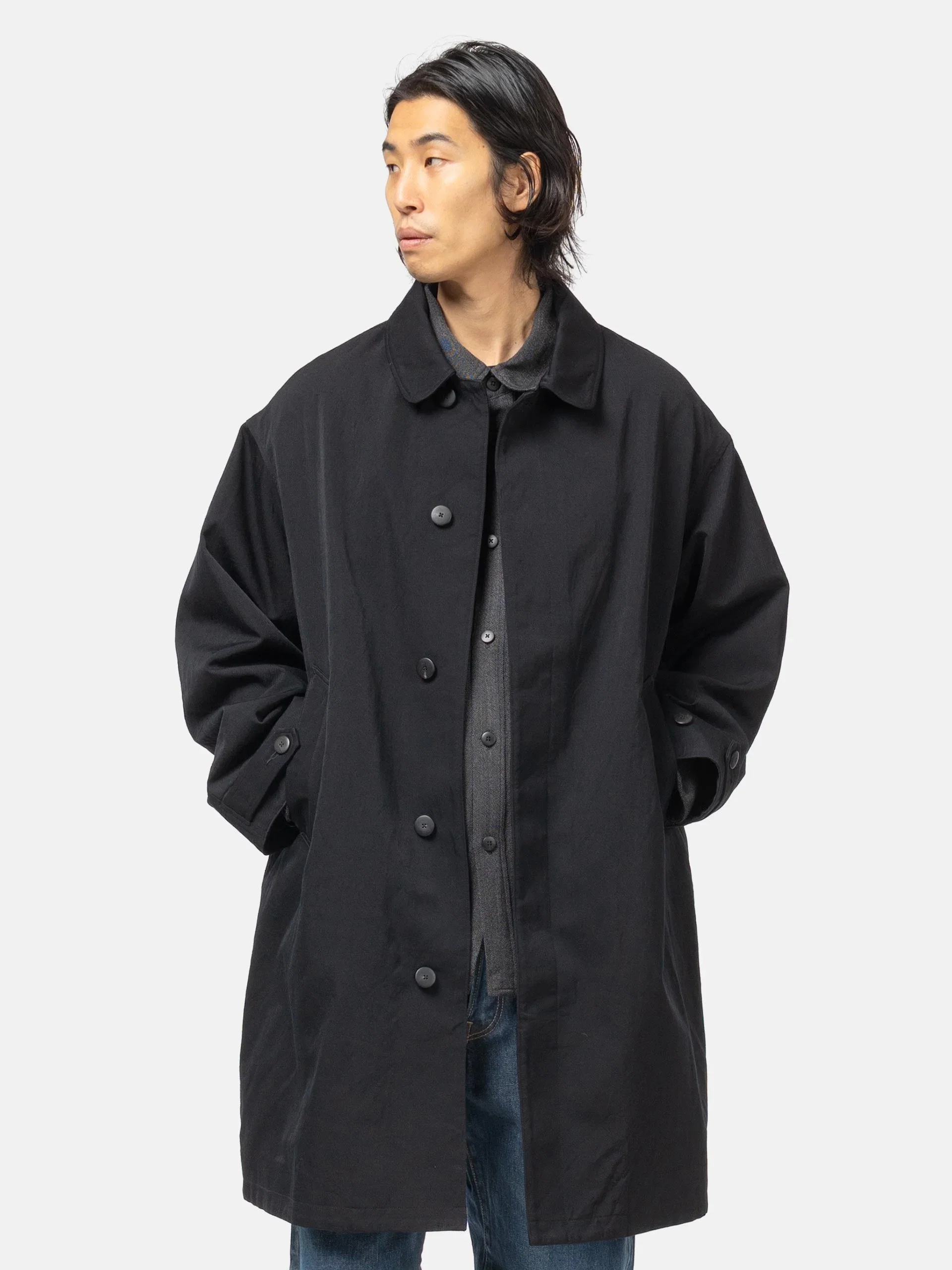 visvim Balmat Soutien Coat Black