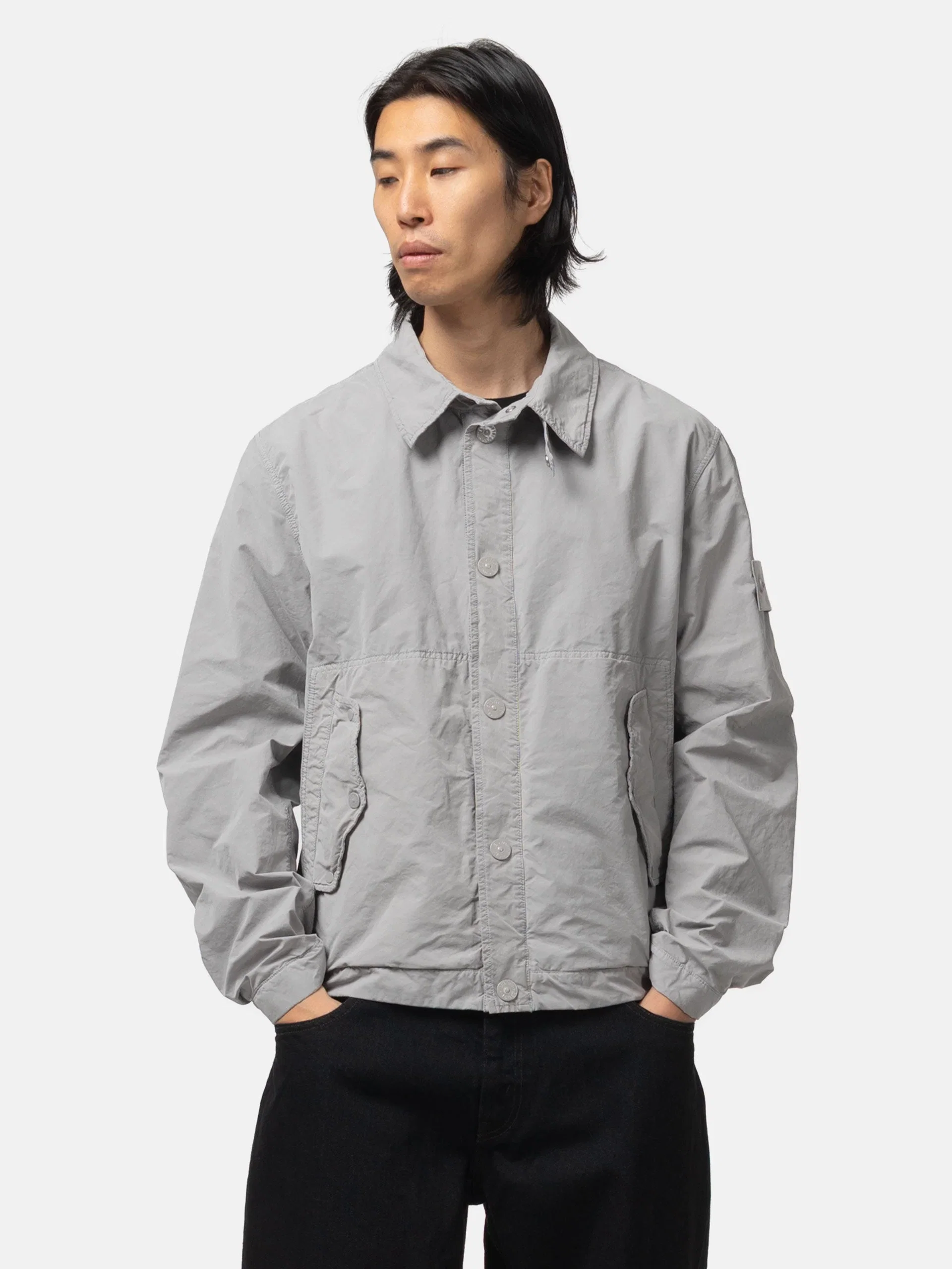 Stone Island Ghost Piece David Light-TC Coach Jacket Dust