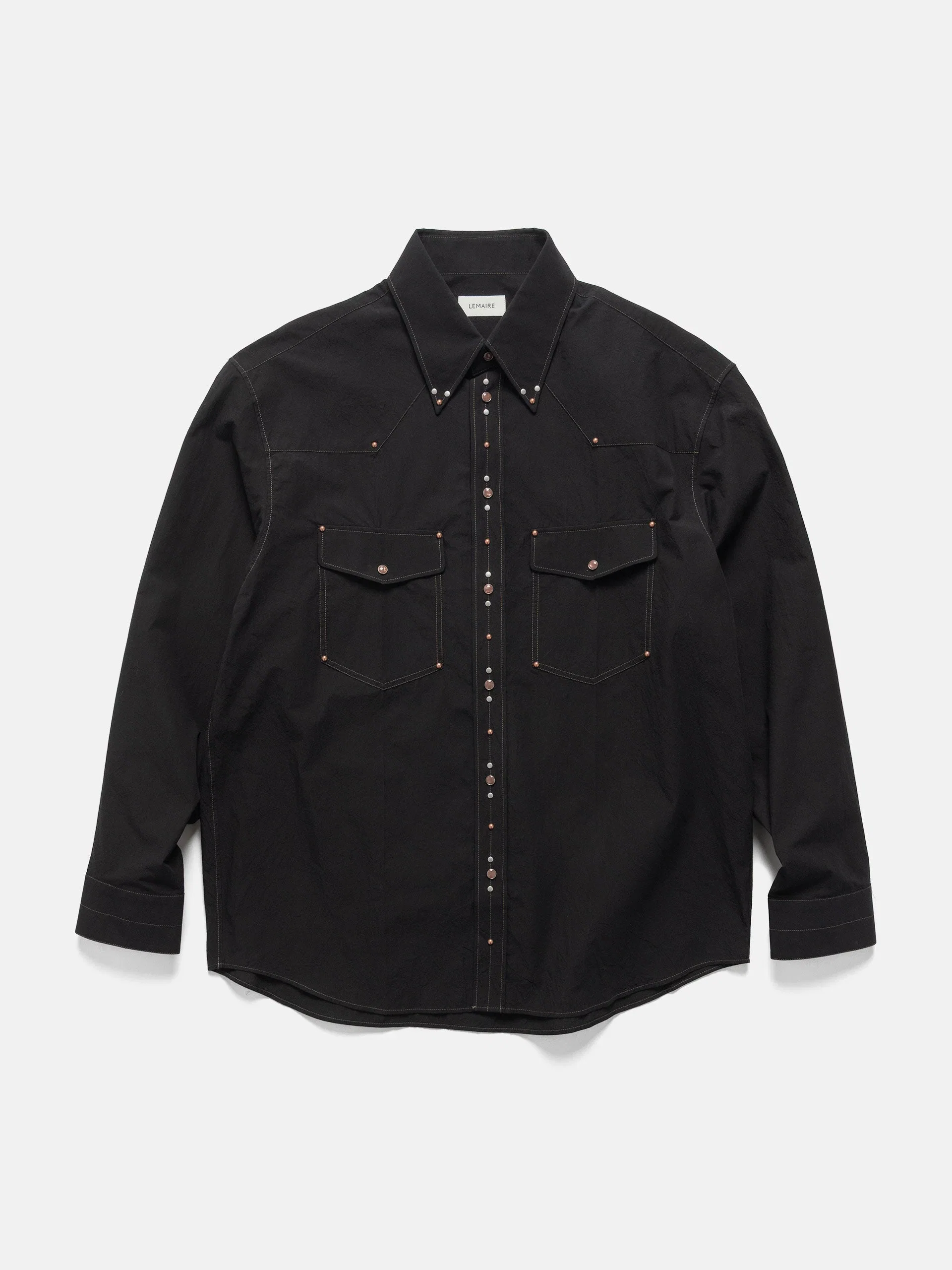 LEMAIRE Shirt With Studs Black