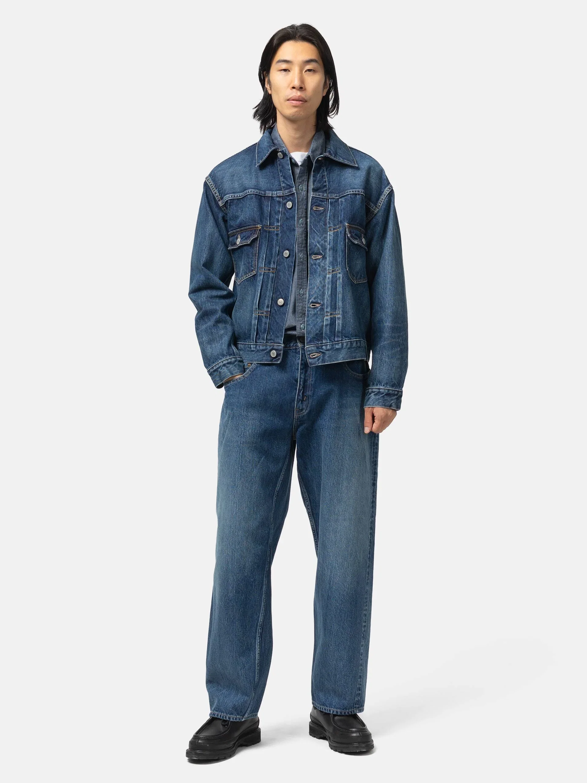 CIOTA Double Pocket Denim Jacket Medium Blue