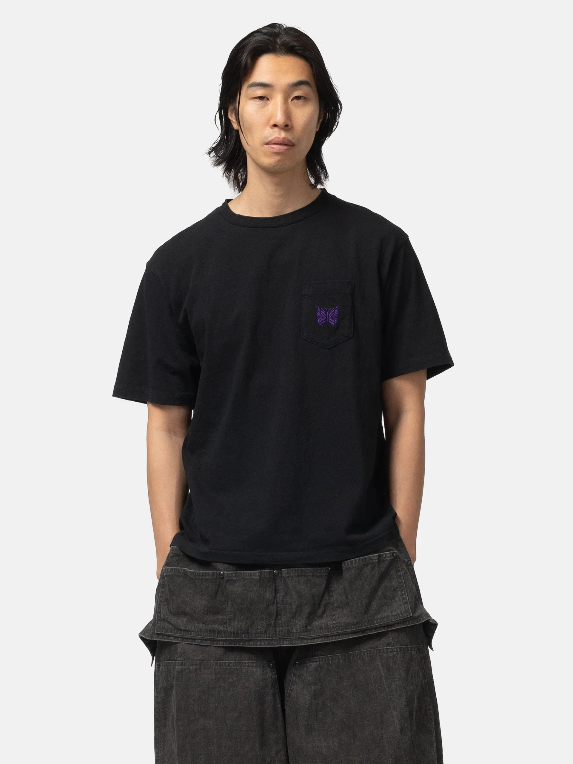 Needles S/S Pocket Tee - Cotton Jersey Black
