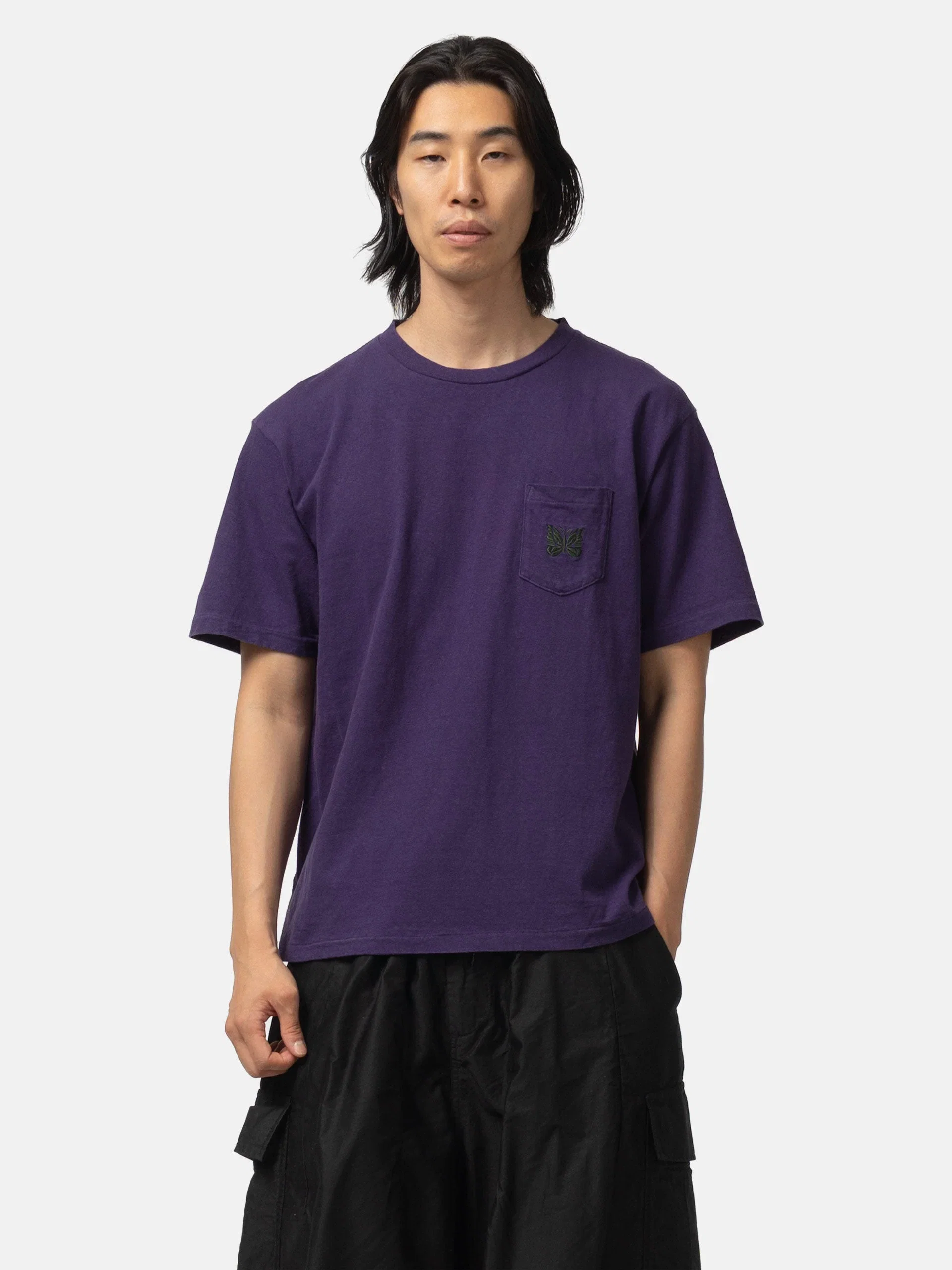 Needles S/S Pocket Tee - Cotton Jersey Purple