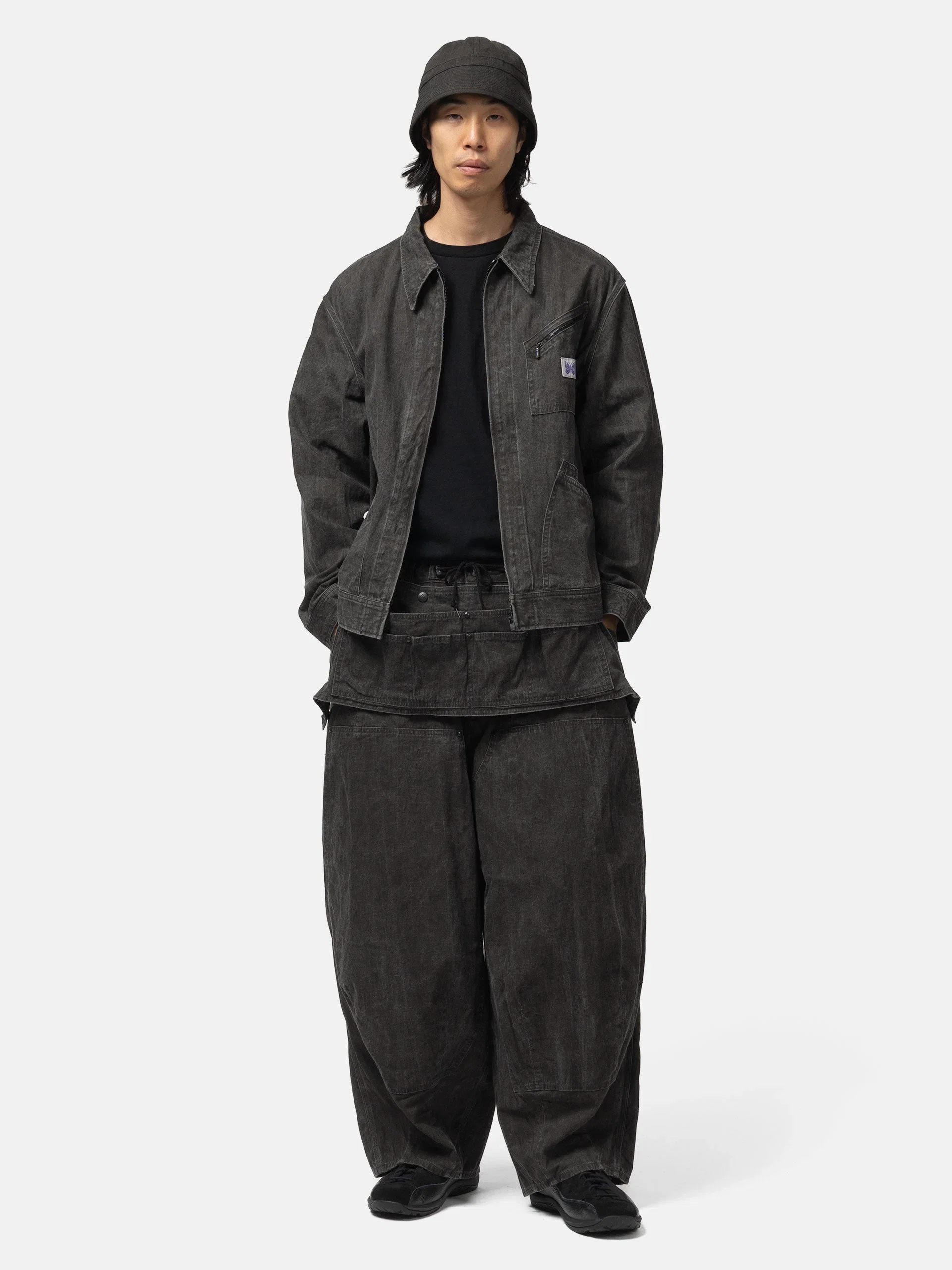 Needles H.D. Apron Painter Pant - C/L Canvas / Sumi Dye Black