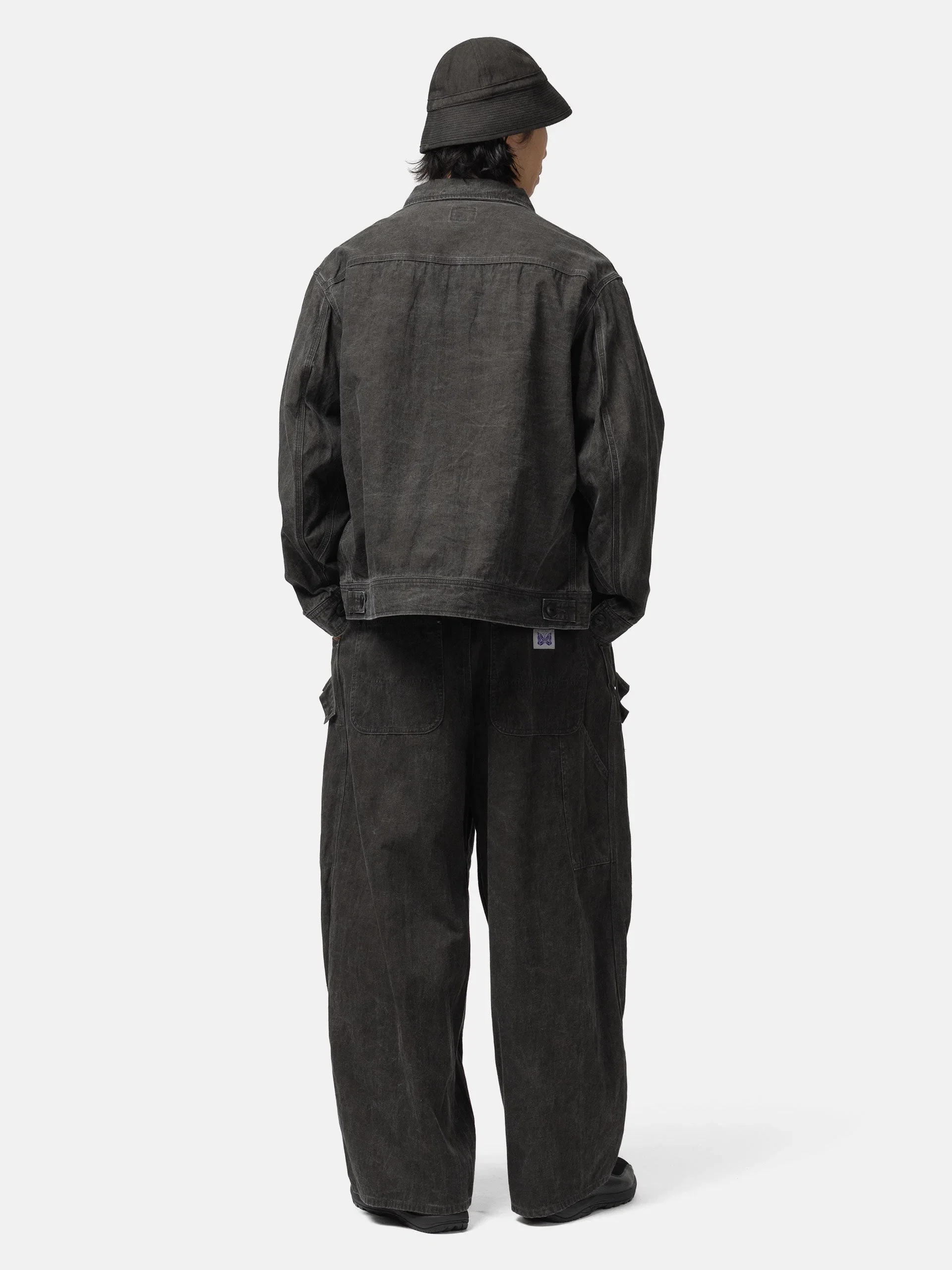 Needles Zipped Work Jacket - C/L Canvas / Sumi Dye Black