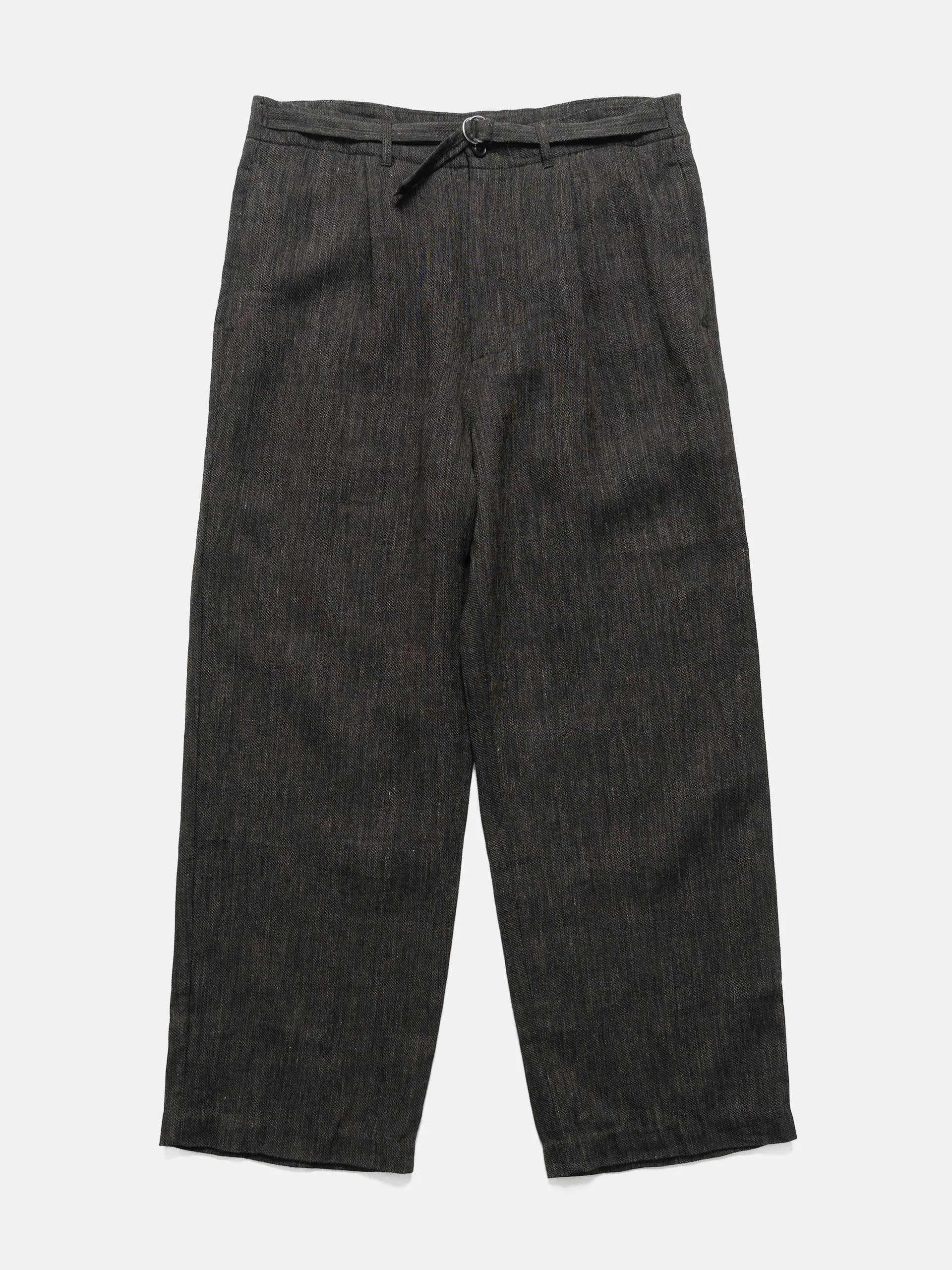 Needles Belted Pant - Linen Wool Twill Black