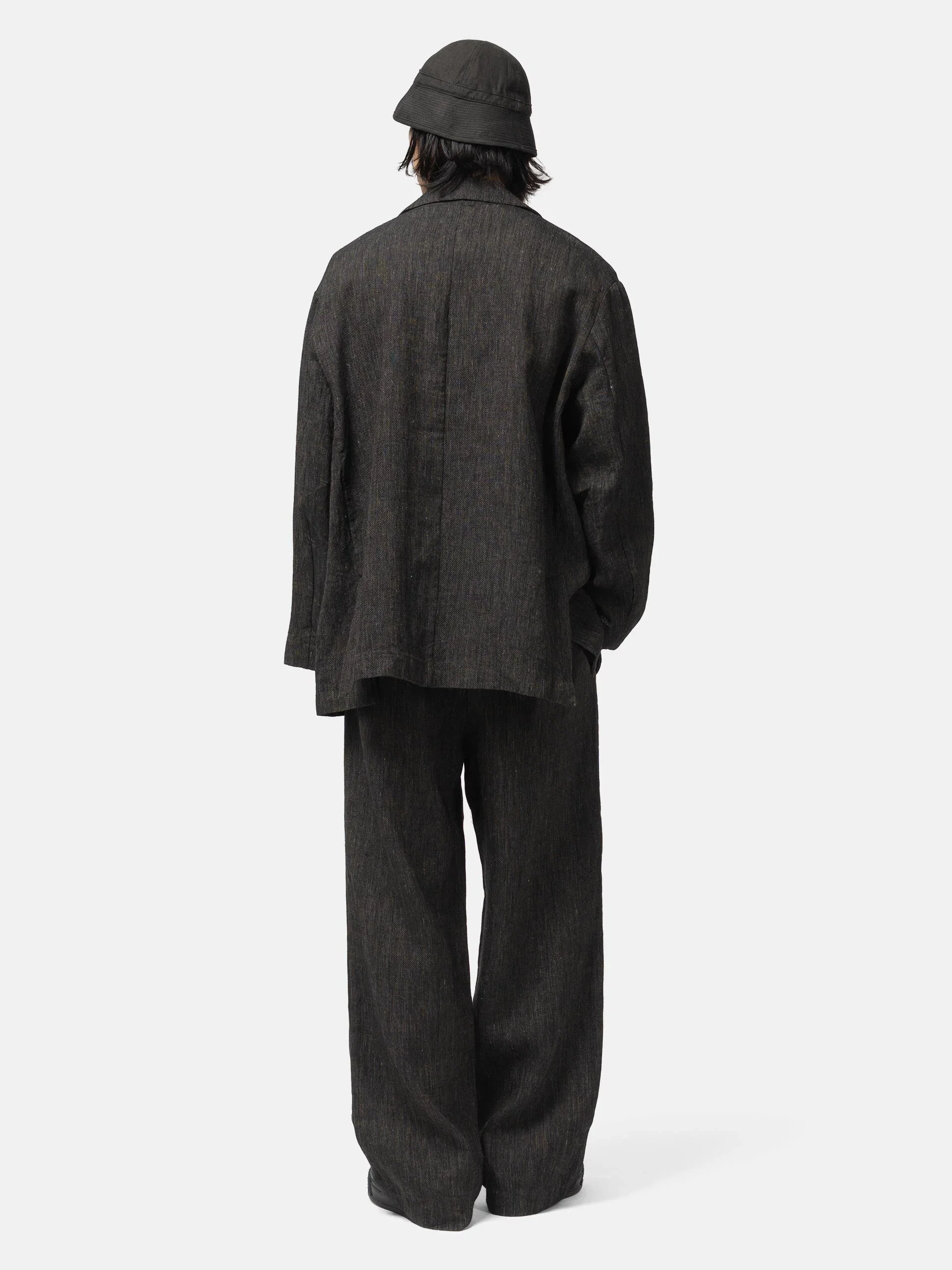 Needles Uncon Jacket - Linen Wool Twill Black