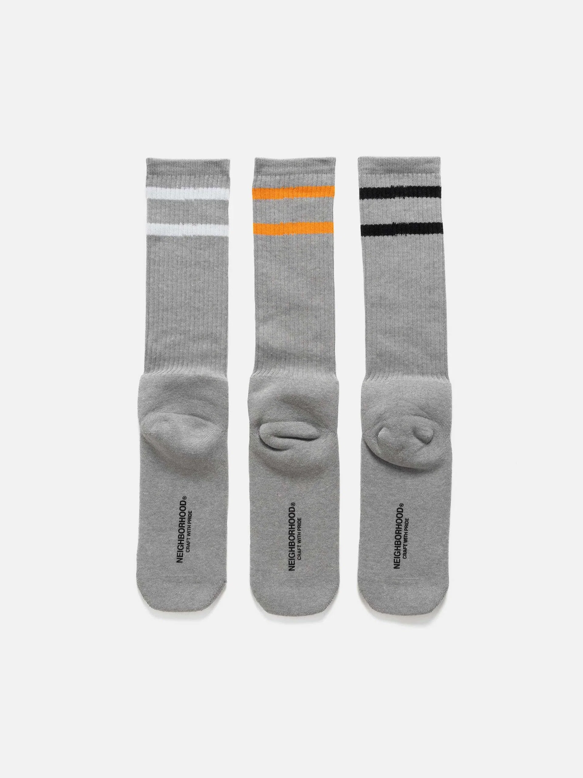 Neighborhood Classic 3Pack Socks Gray