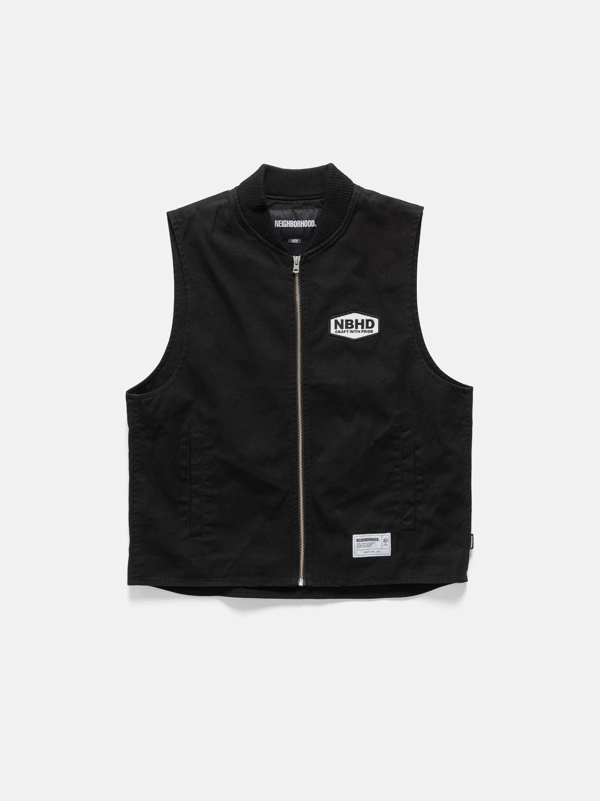 Neighborhood Zip Work Vest Black