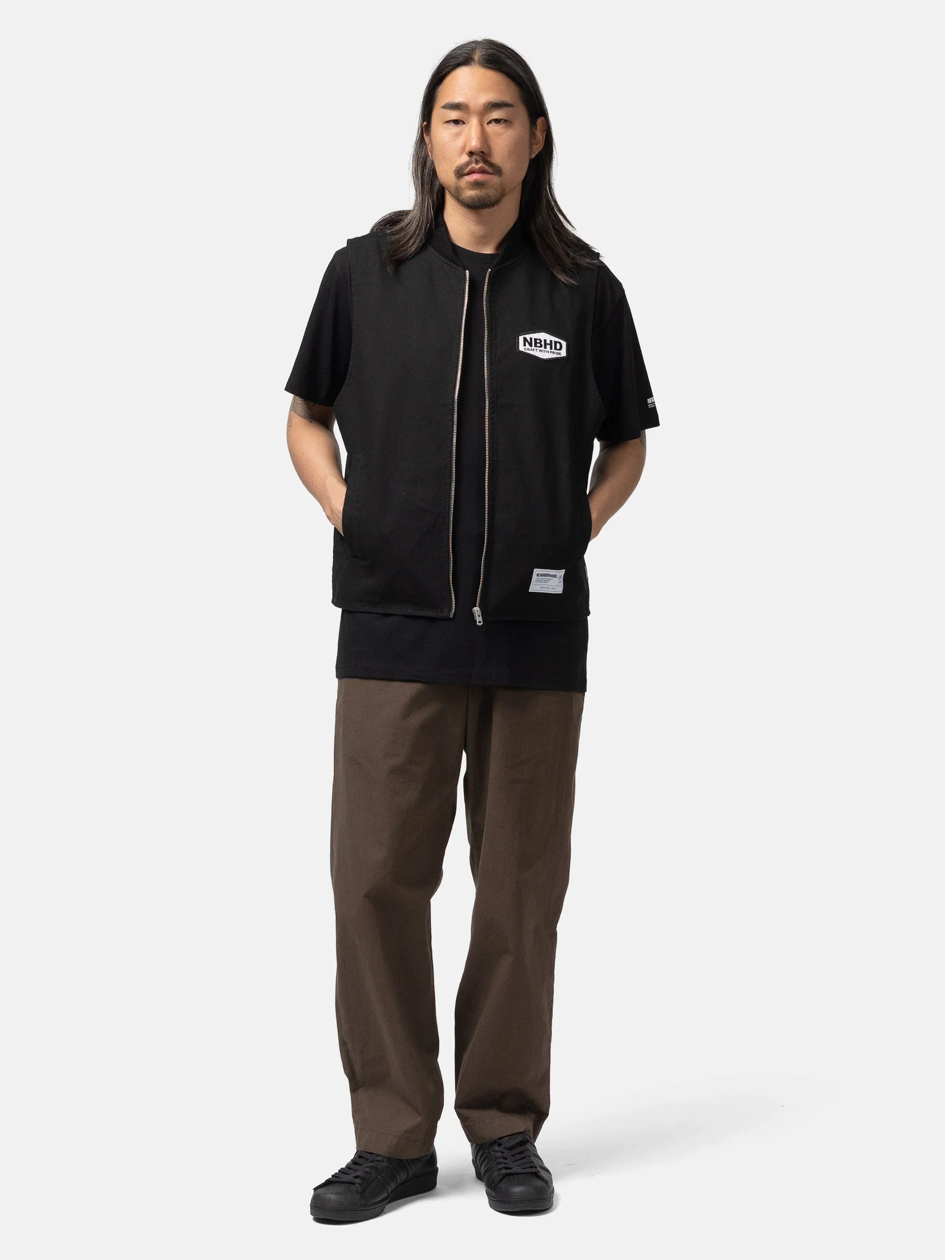 Neighborhood Zip Work Vest Black