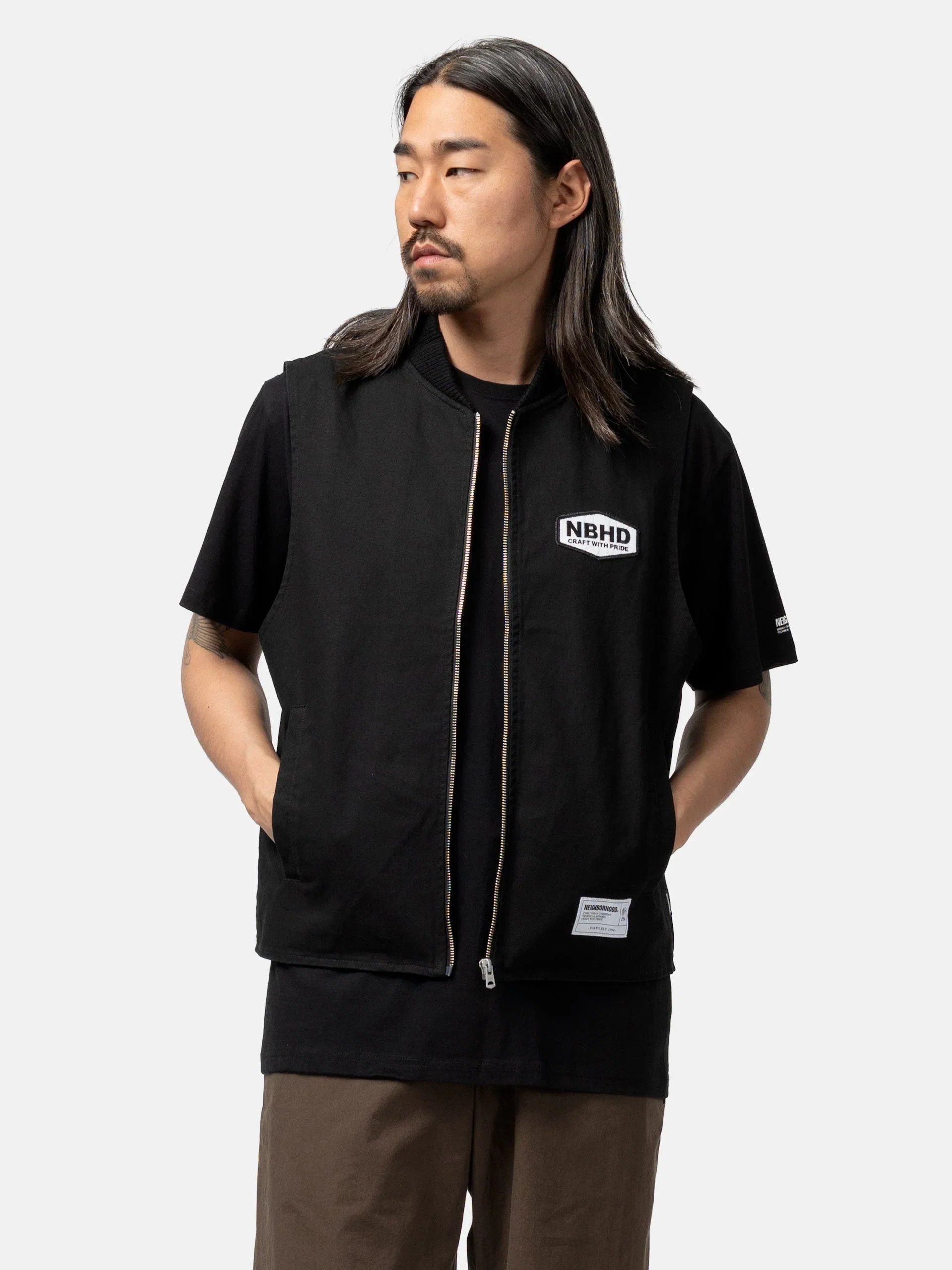 Neighborhood Zip Work Vest Black