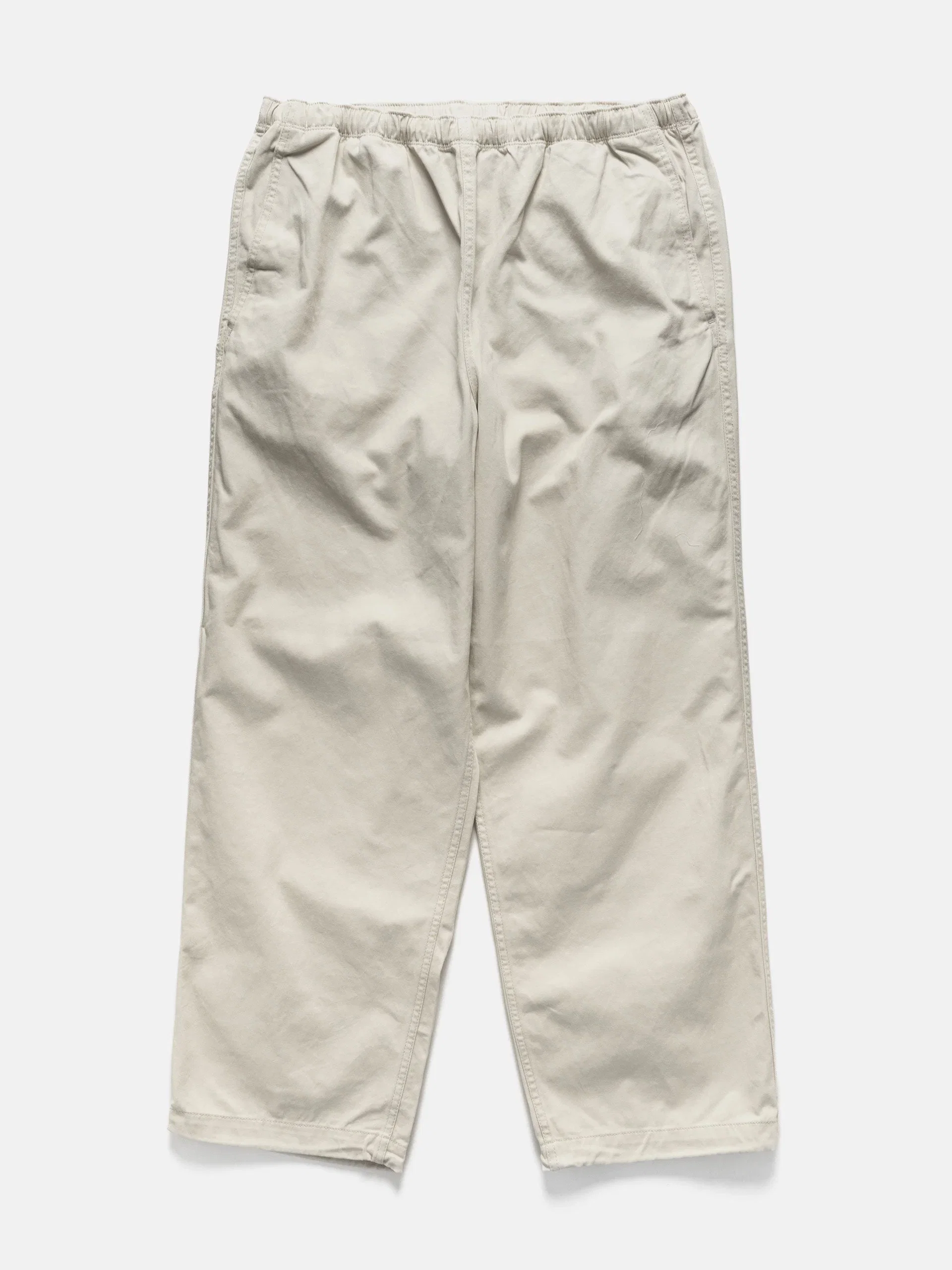 BEAMS Wide Basic Twill Easy Pants Ivory