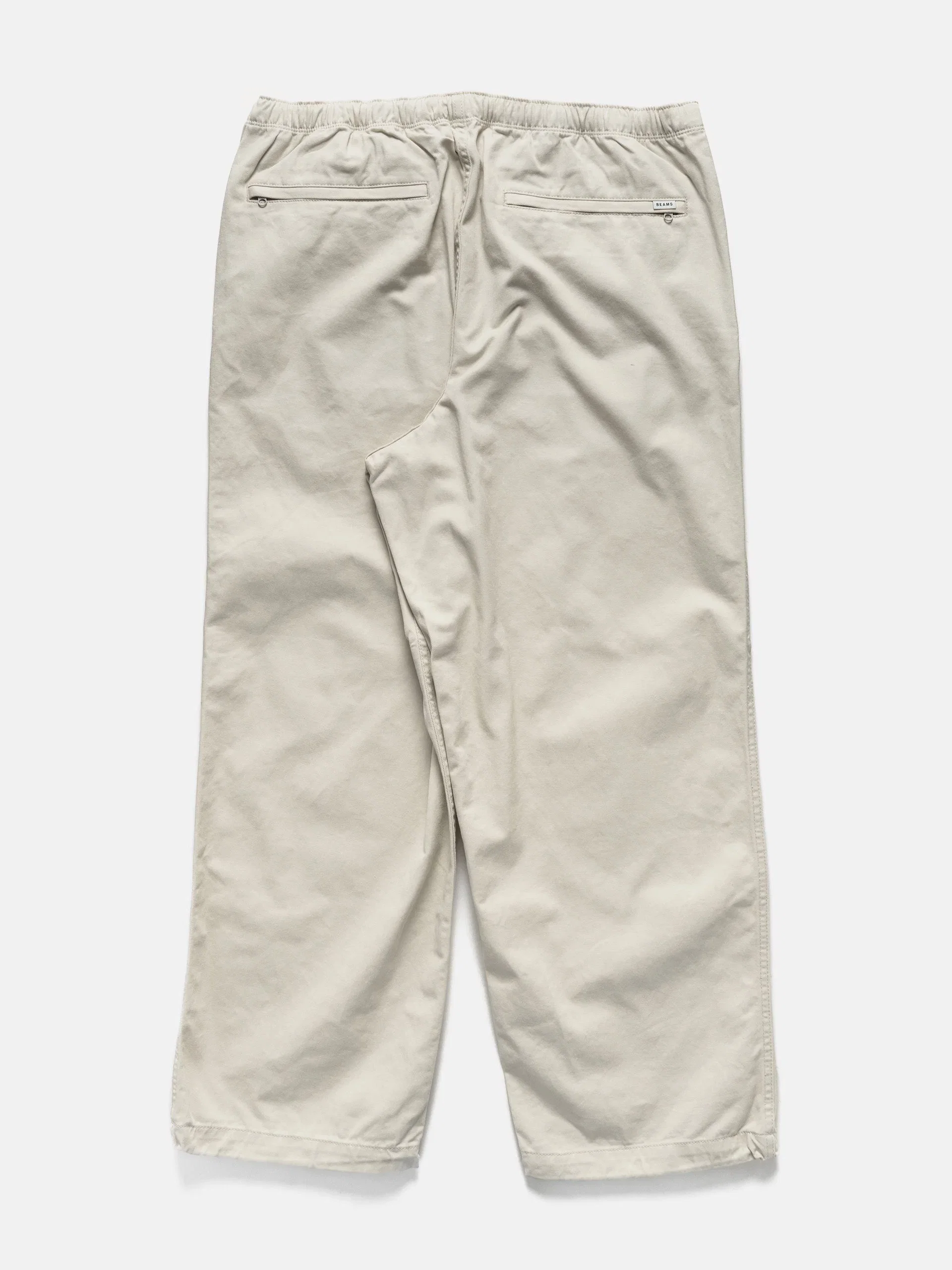 BEAMS Wide Basic Twill Easy Pants Ivory