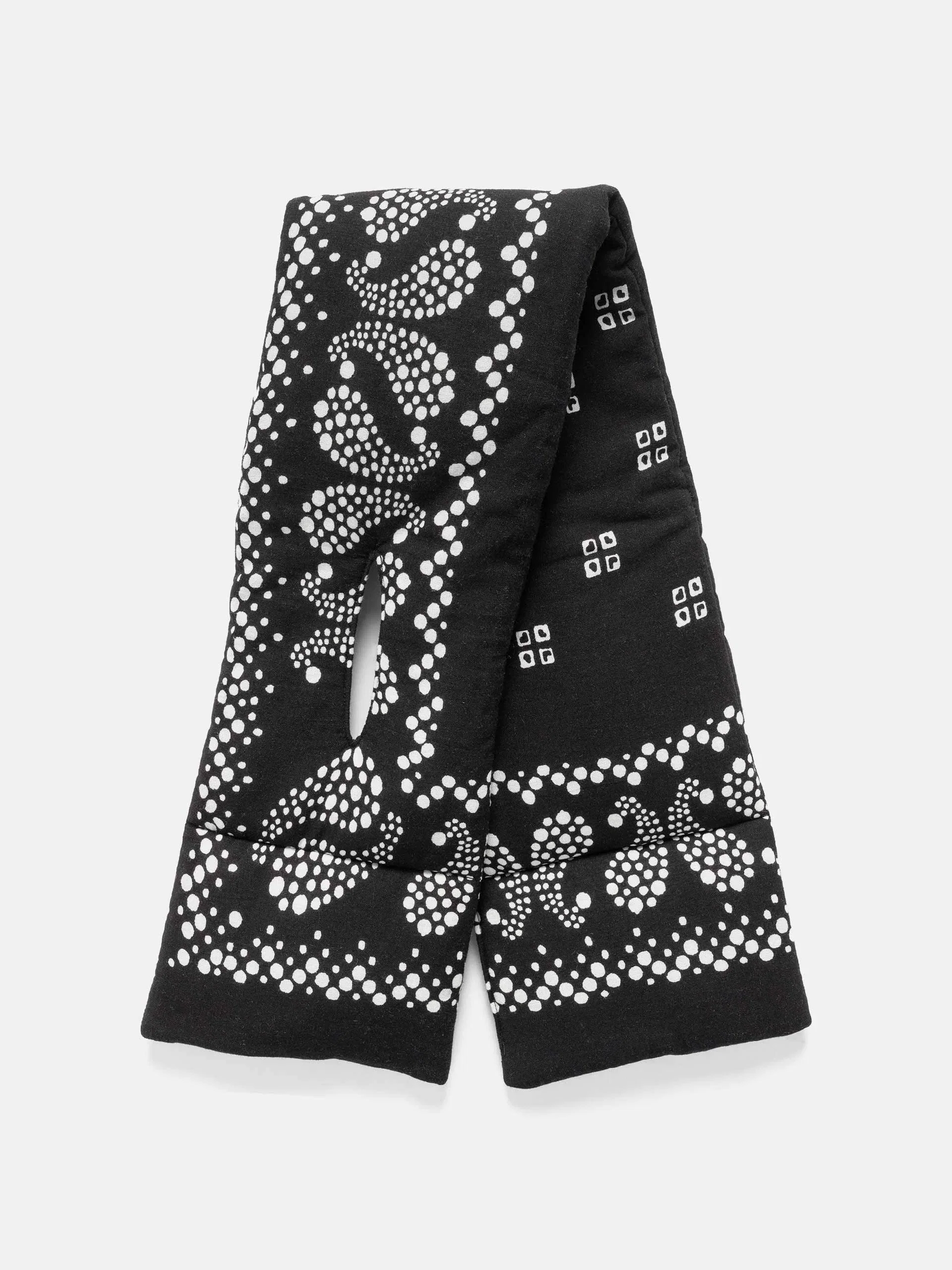 KAPITAL Linen Rayon Bandana KESA Scarf Black