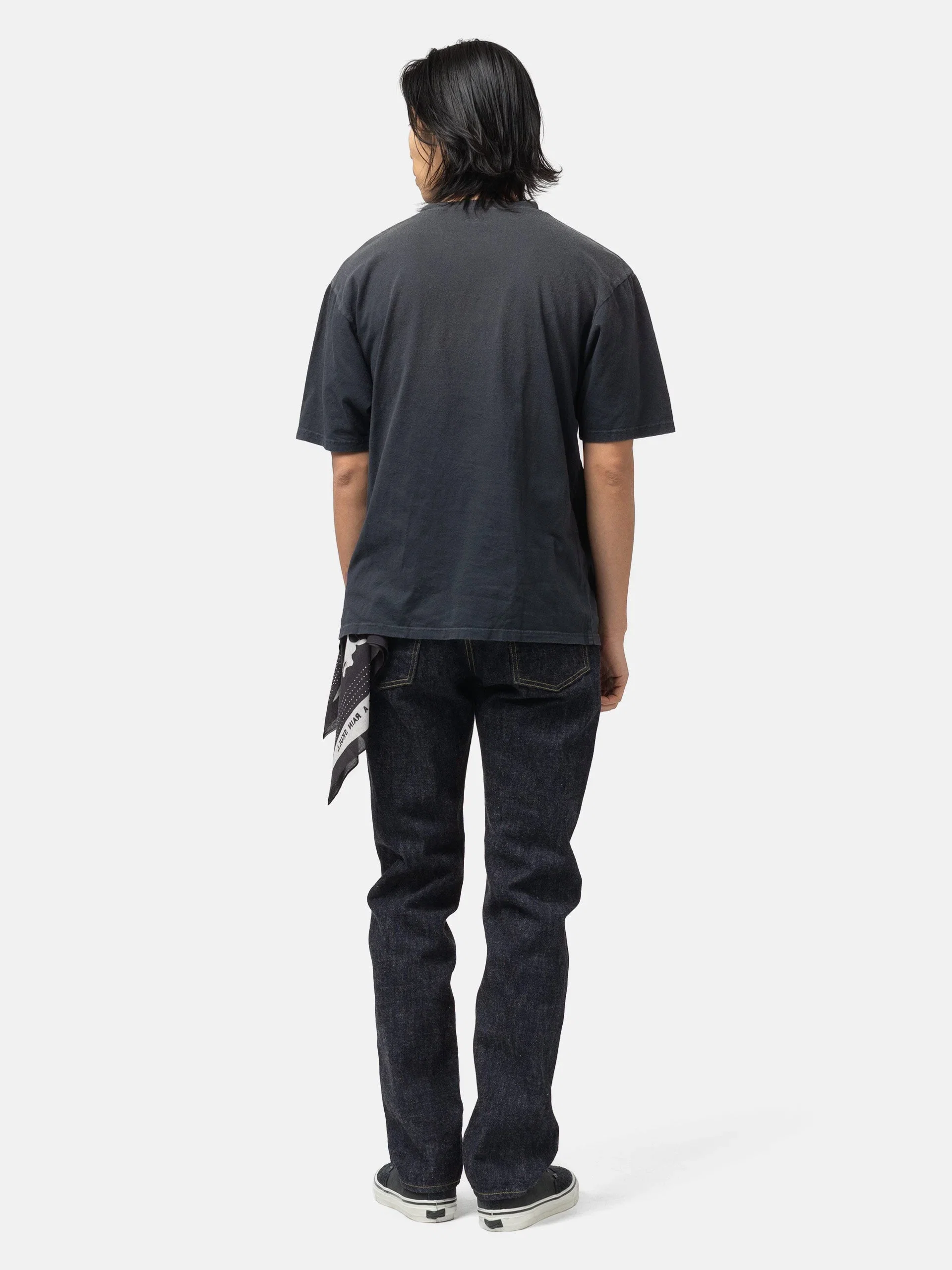 KAPITAL 20-/-Jersey Crew T (PECKISH Rain Skull) Black