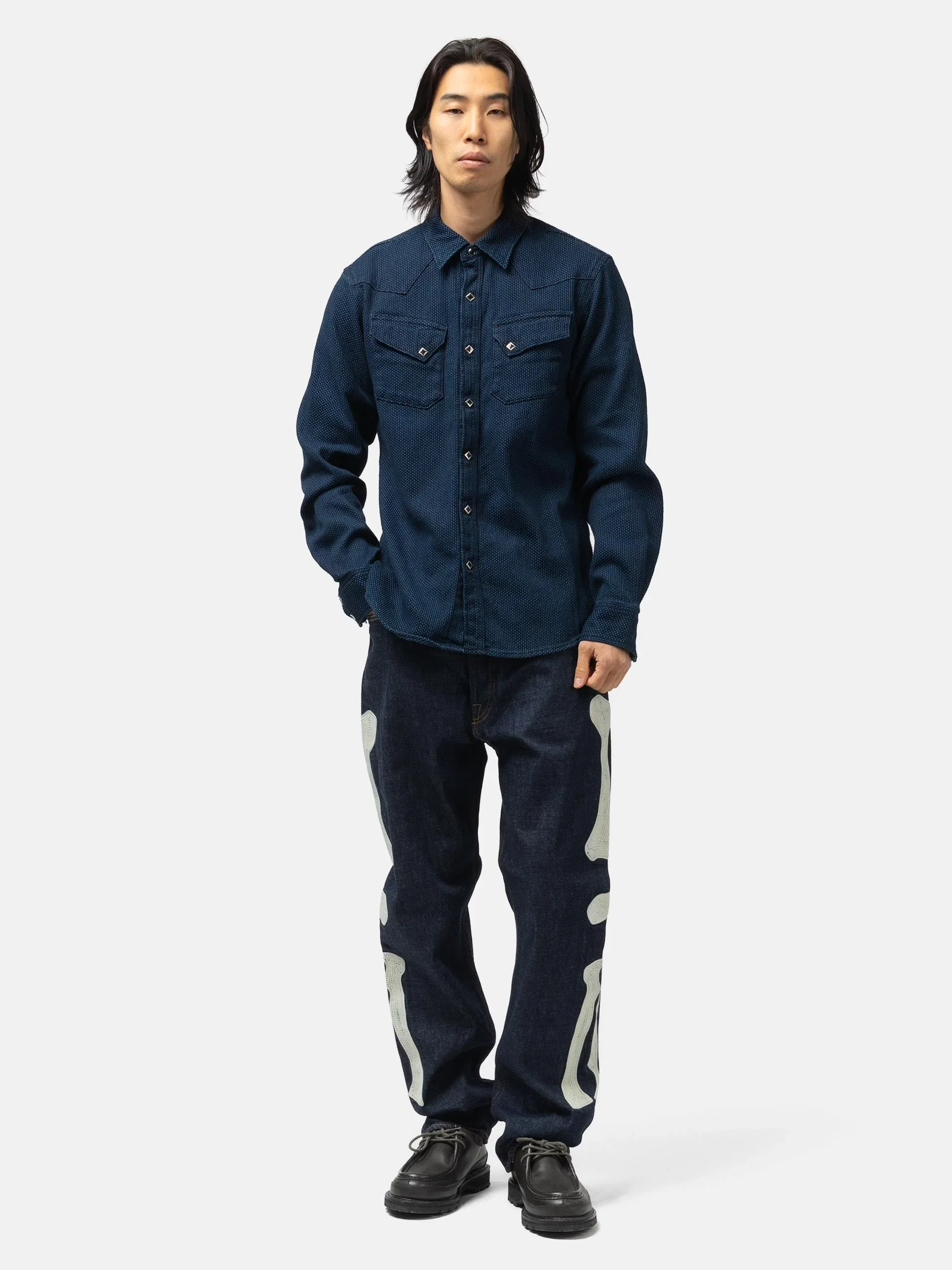 KAPITAL IDG DO-GI Canvas Western Shirt IDG