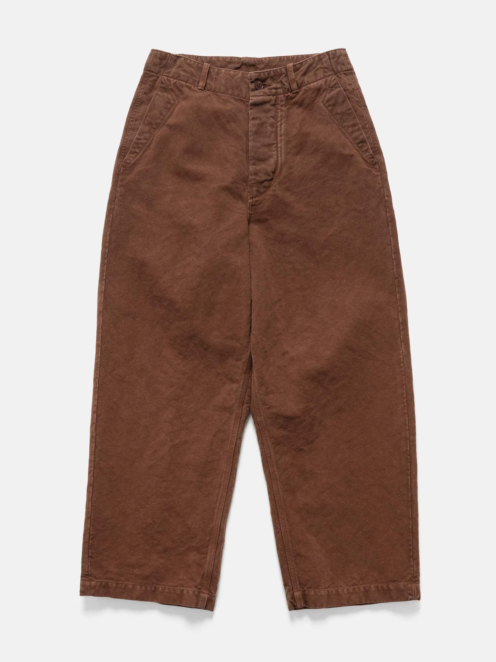 Kaptain Sunshine Cotton Hemp Wide Pants Brown