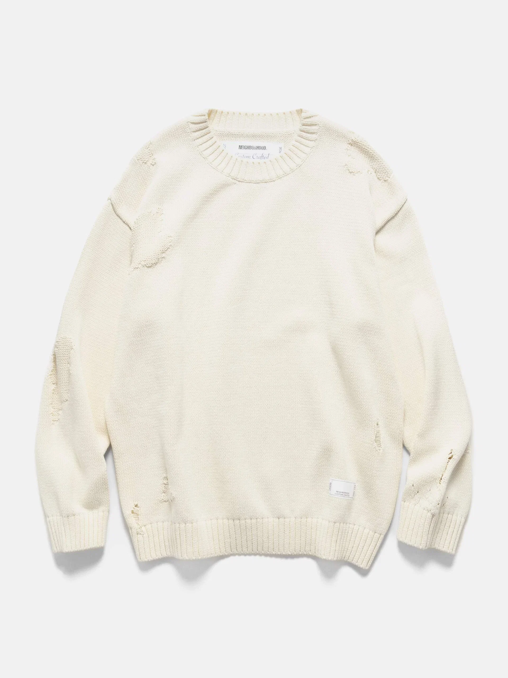 Neighborhood Savage Crewneck Sweater White