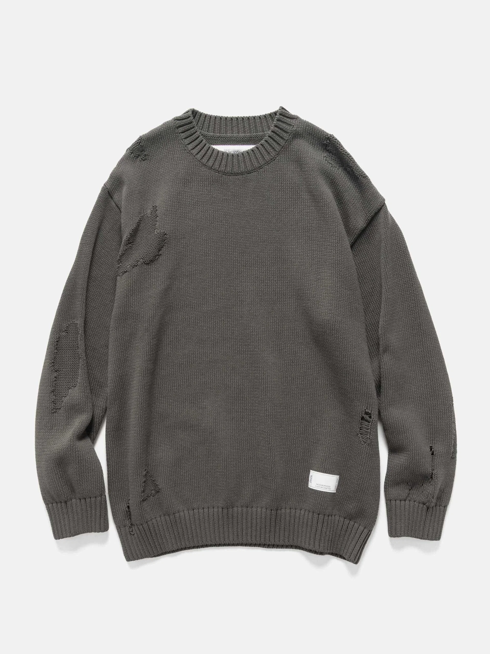 Neighborhood Savage Crewneck Sweater Charcoal