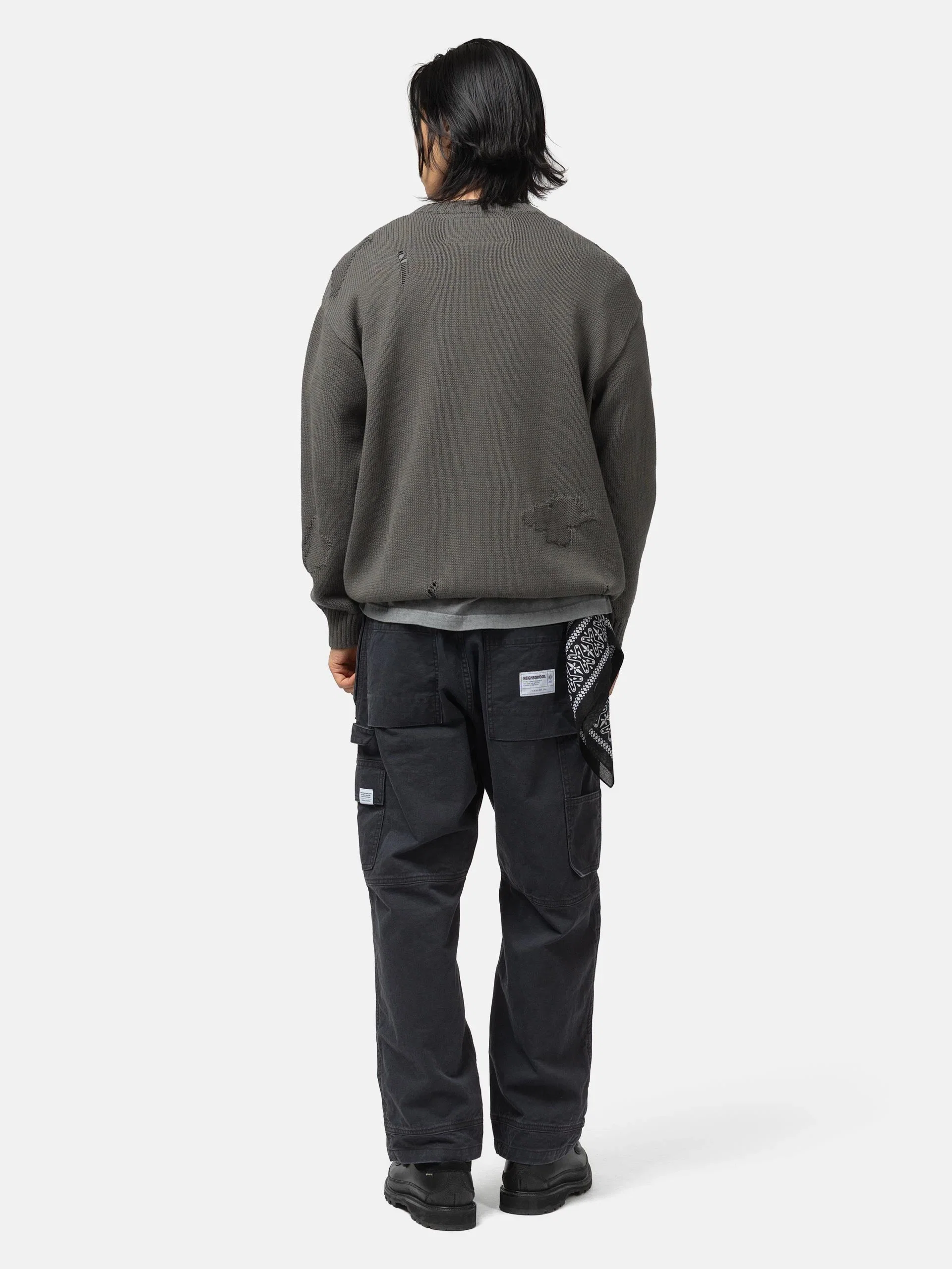 Neighborhood Savage Crewneck Sweater Charcoal