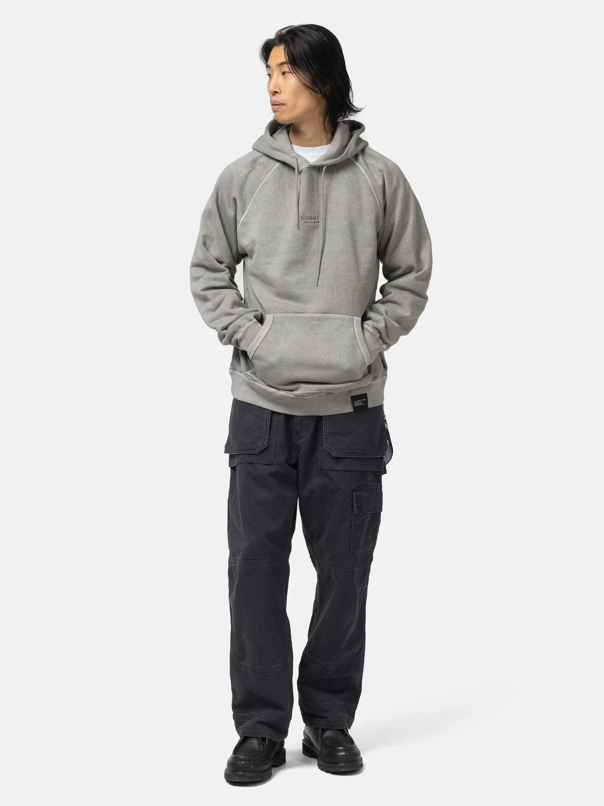 Neighborhood Pigment Dyed Sweat Hoodie LS Gray