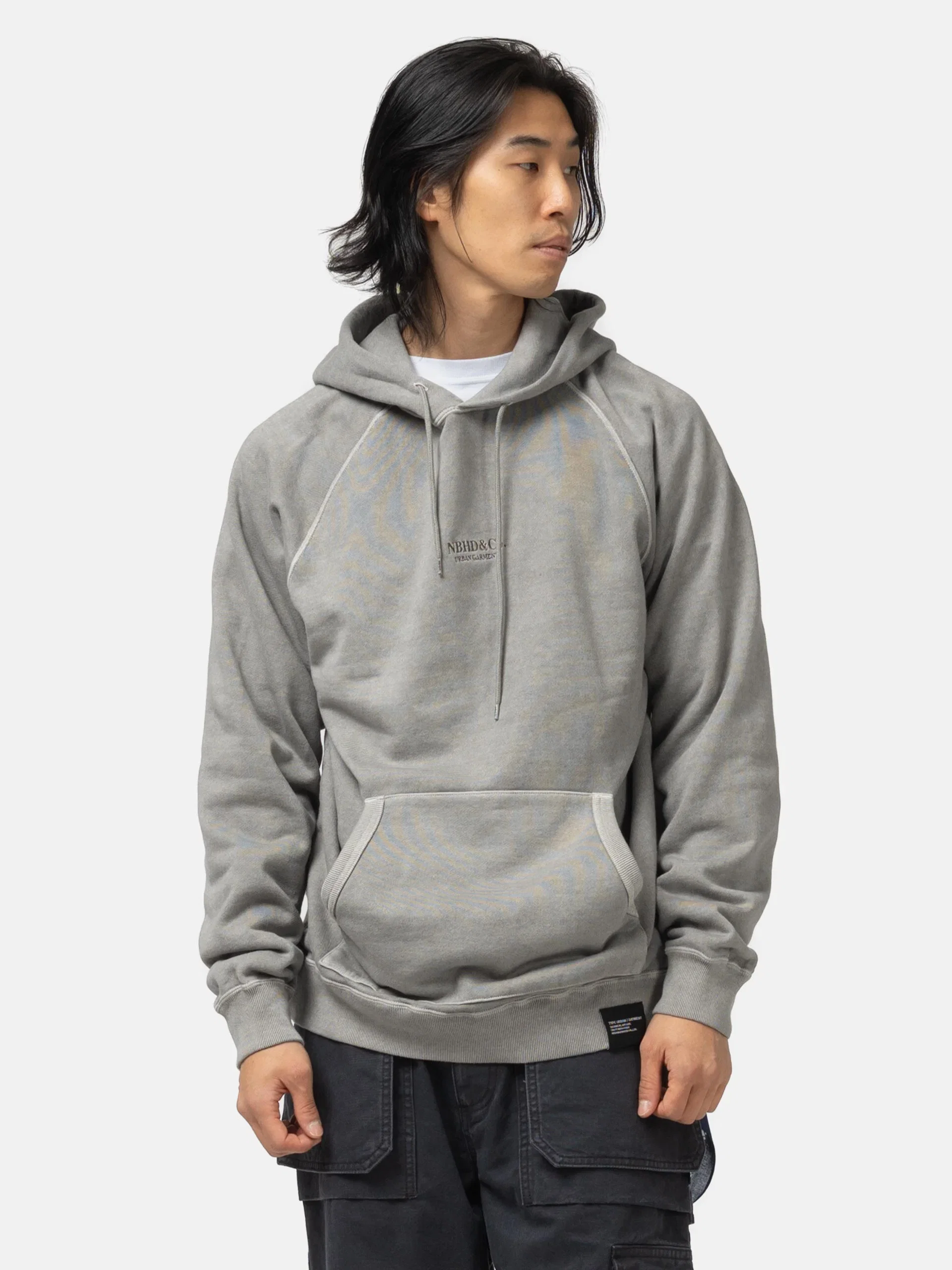 Neighborhood Pigment Dyed Sweat Hoodie LS Gray