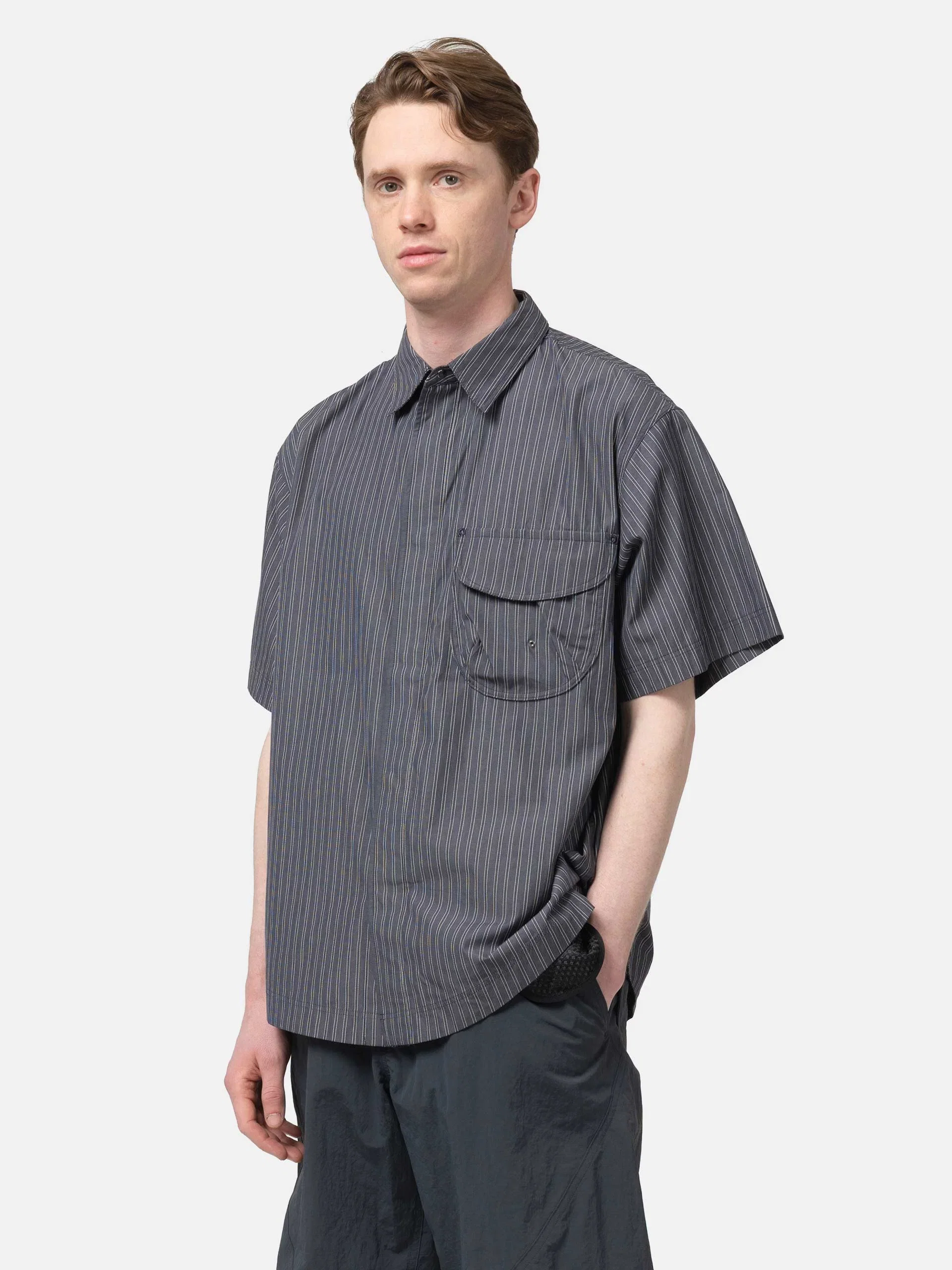 Goldwin 0 Retroreflective Short Sleeved Shirt Deep Charcoal