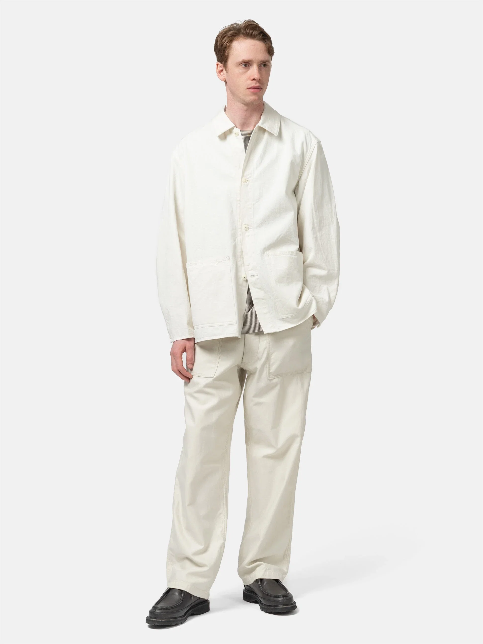 Kaptain Sunshine Cotton Drill Coverall Jacket Ecru