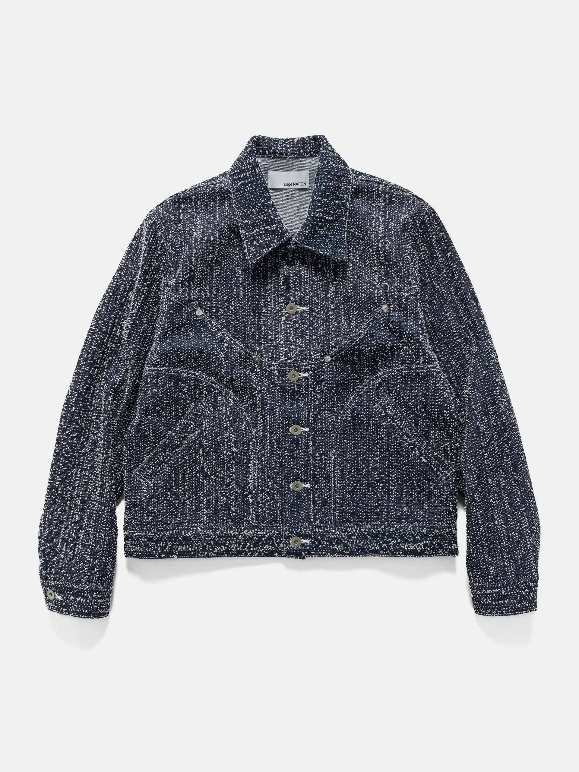 SAGE NATION Denim Jiji Jacket Indigo Needle Punch