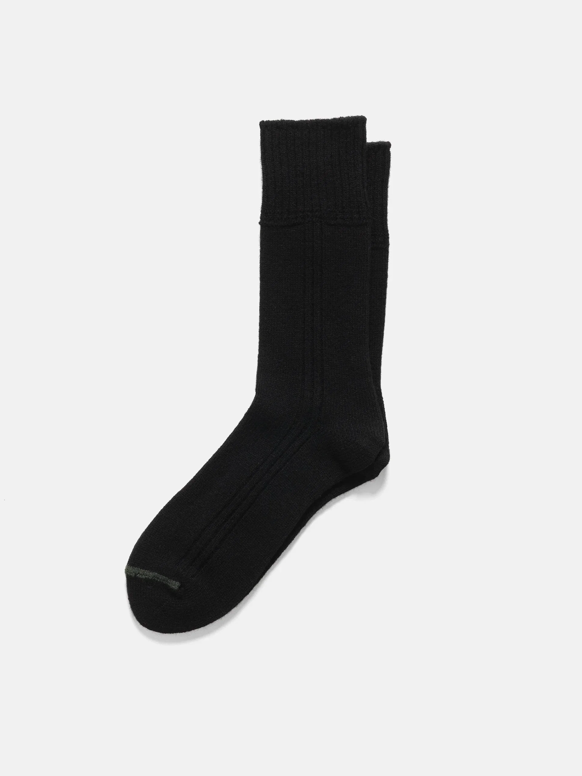 RoToTo R1561 Merino Lambs Wool Crew Socks Black