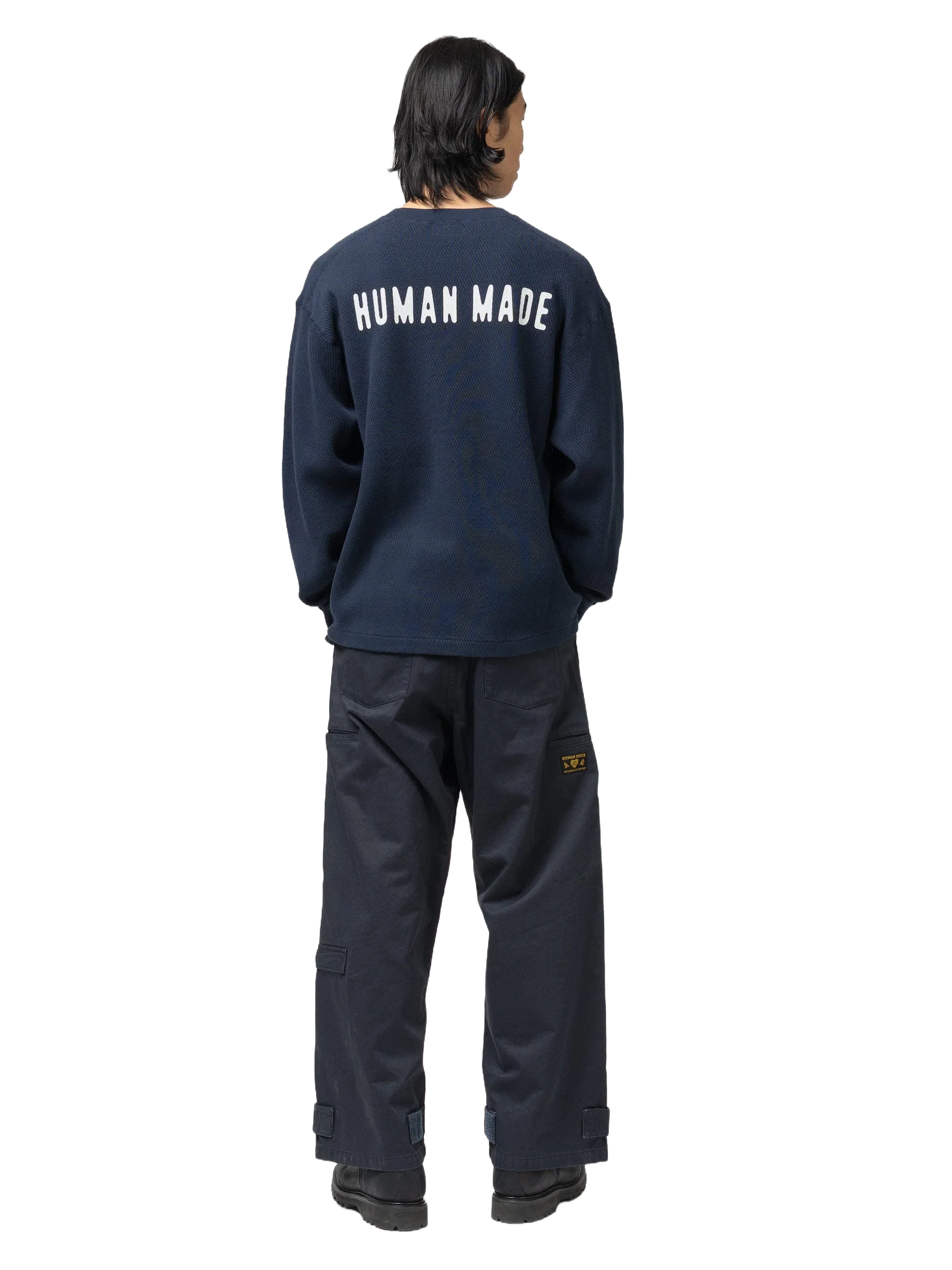 Human Made Henley Neck Shirt Navy