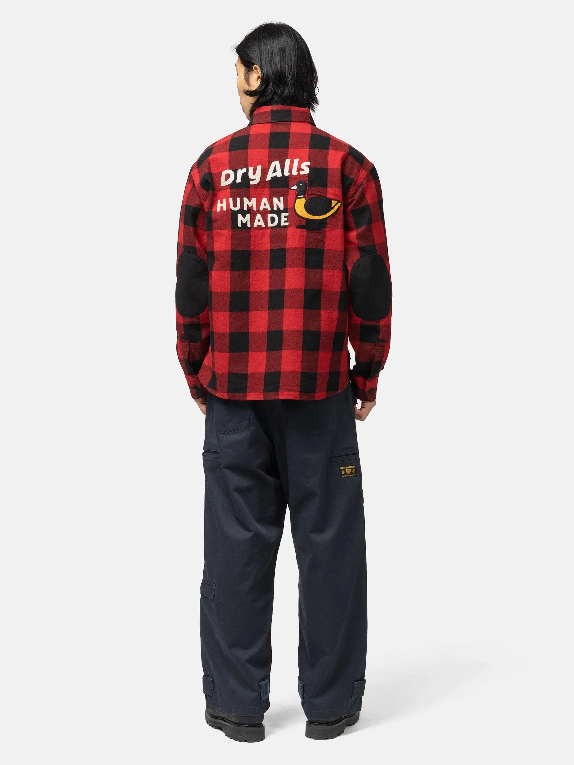 Human Made Check Half-Zip Shirt Red