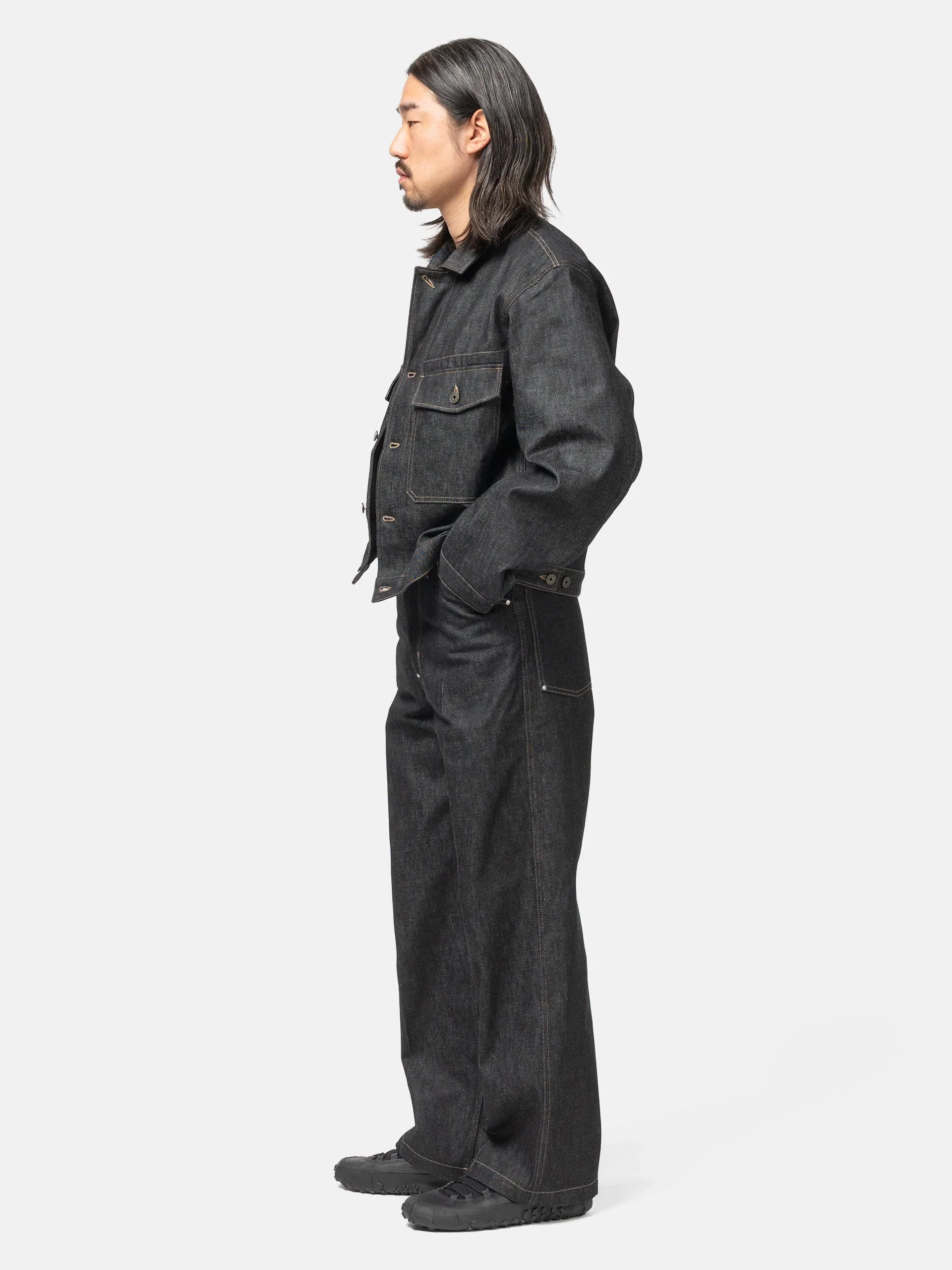 LEMAIRE Wide Pants With Studs Slate