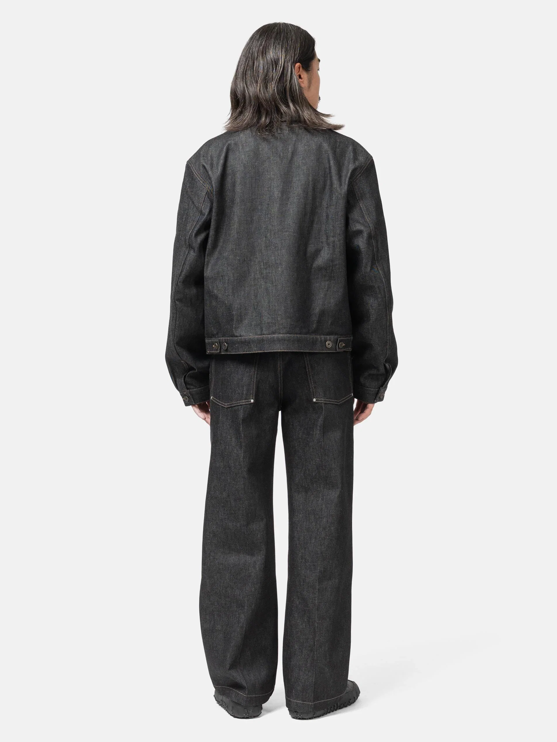 LEMAIRE Wide Pants With Studs Slate