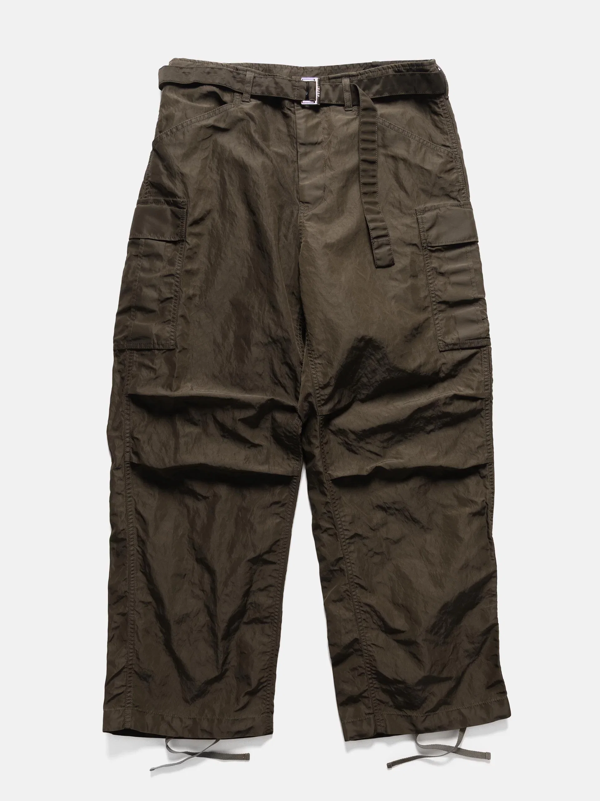 Sacai Treated Nylon Twill Pants Khaki