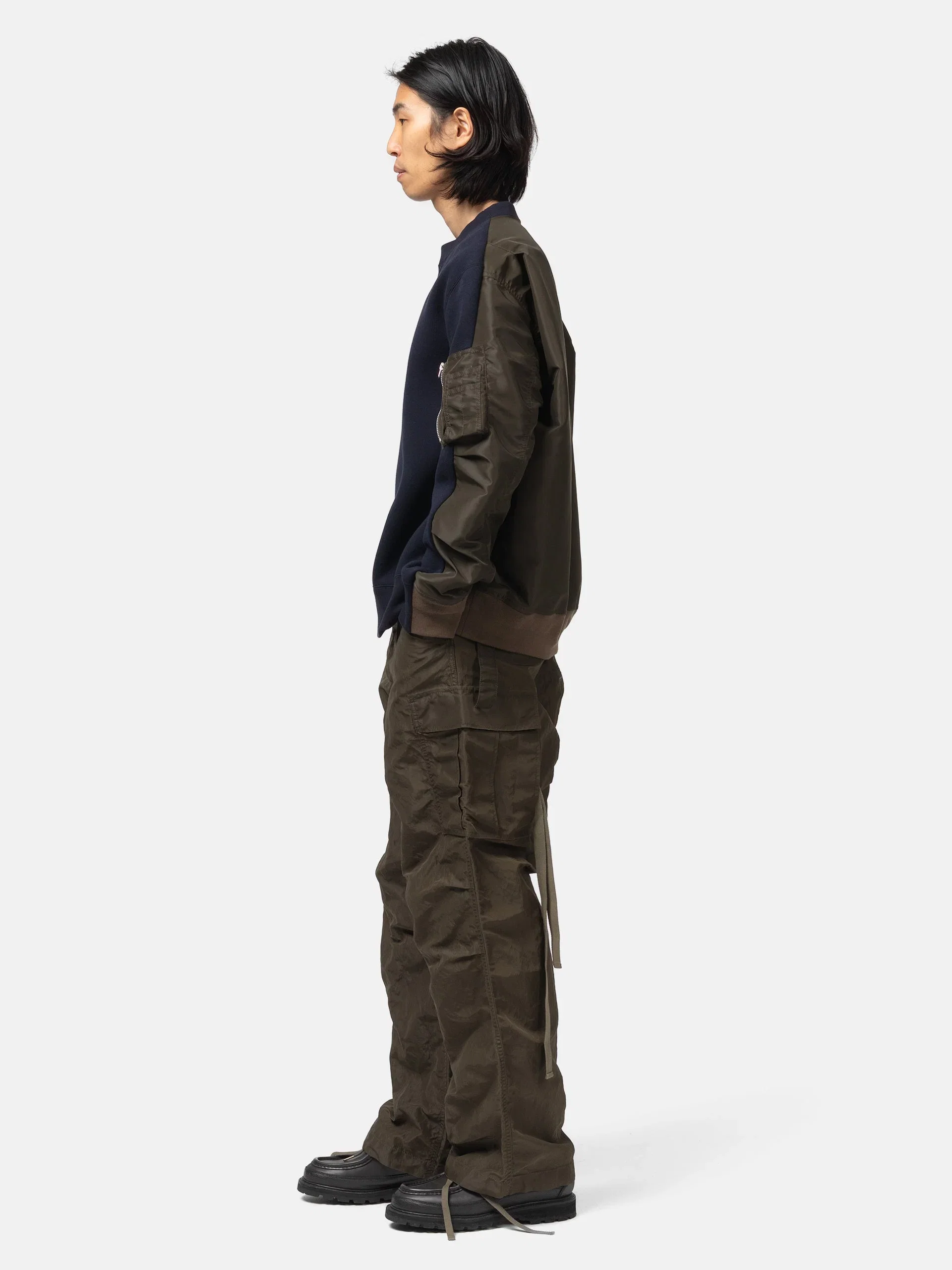Sacai Treated Nylon Twill Pants Khaki
