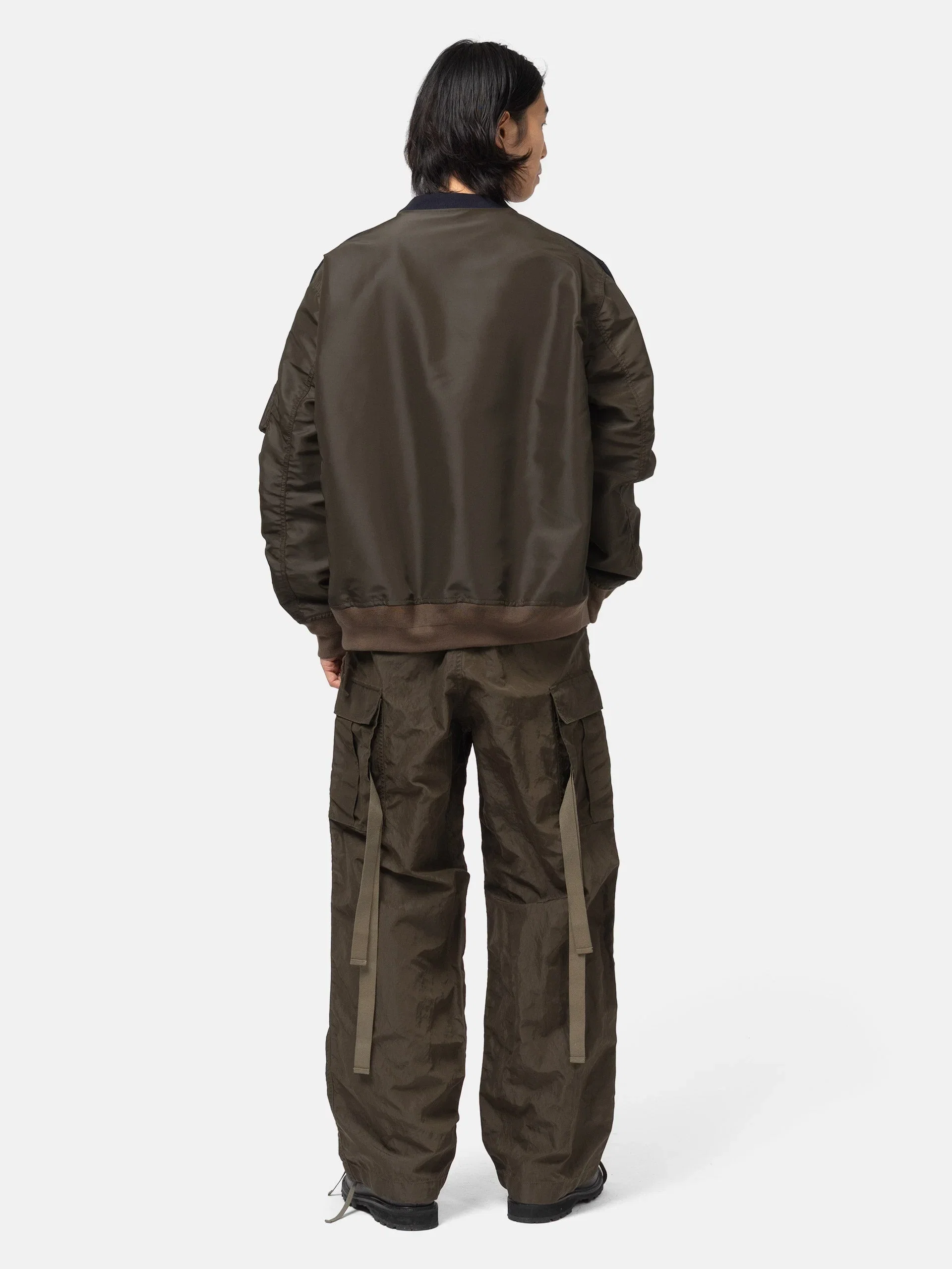 Sacai Treated Nylon Twill Pants Khaki