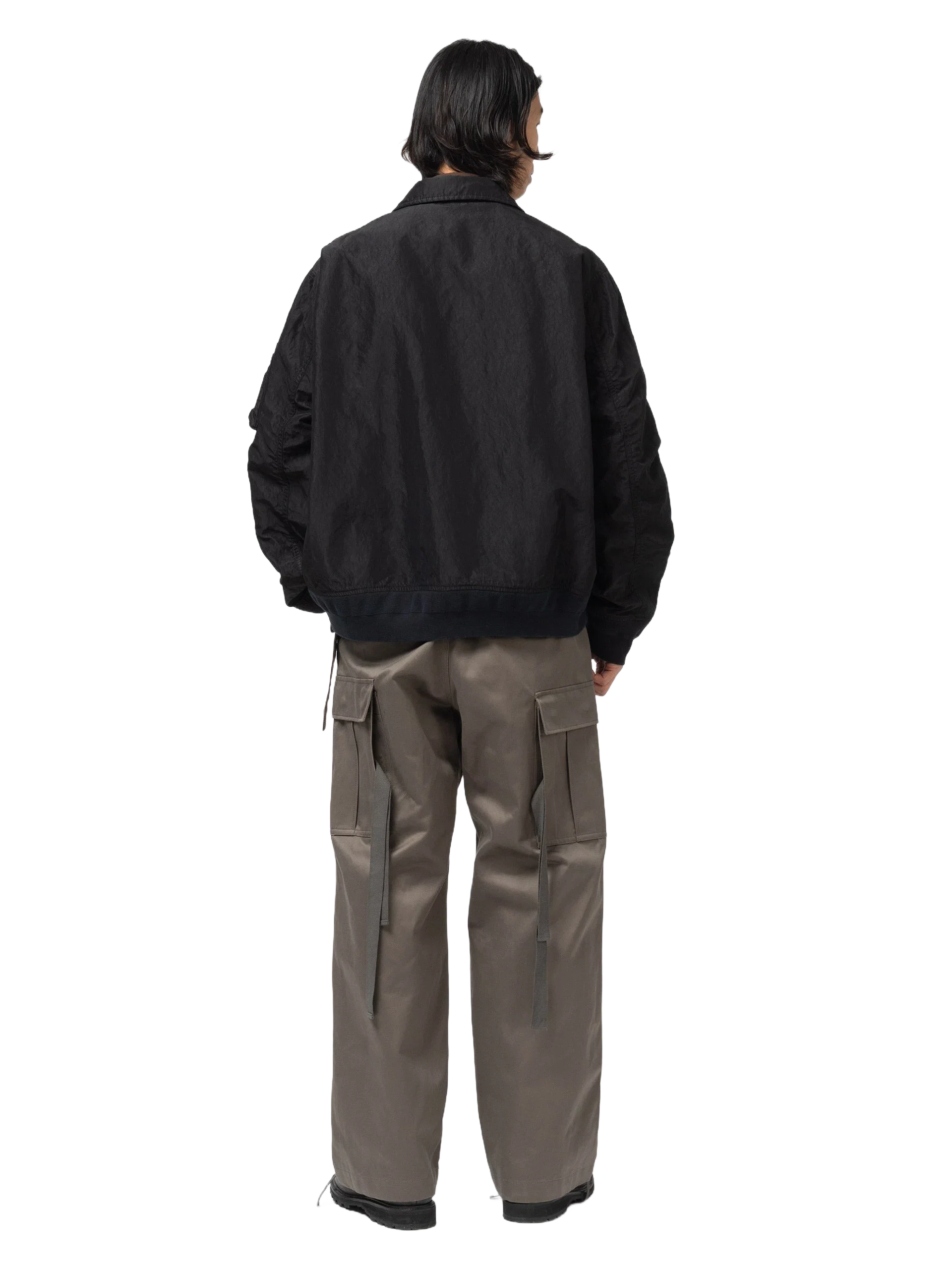 Sacai Cotton Chino x Nylon Twill Pants Gray