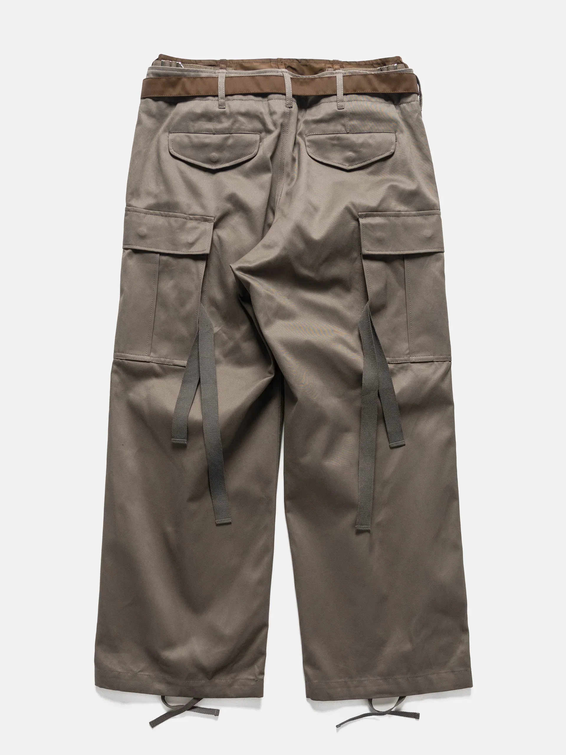 Sacai Cotton Chino x Nylon Twill Pants Gray
