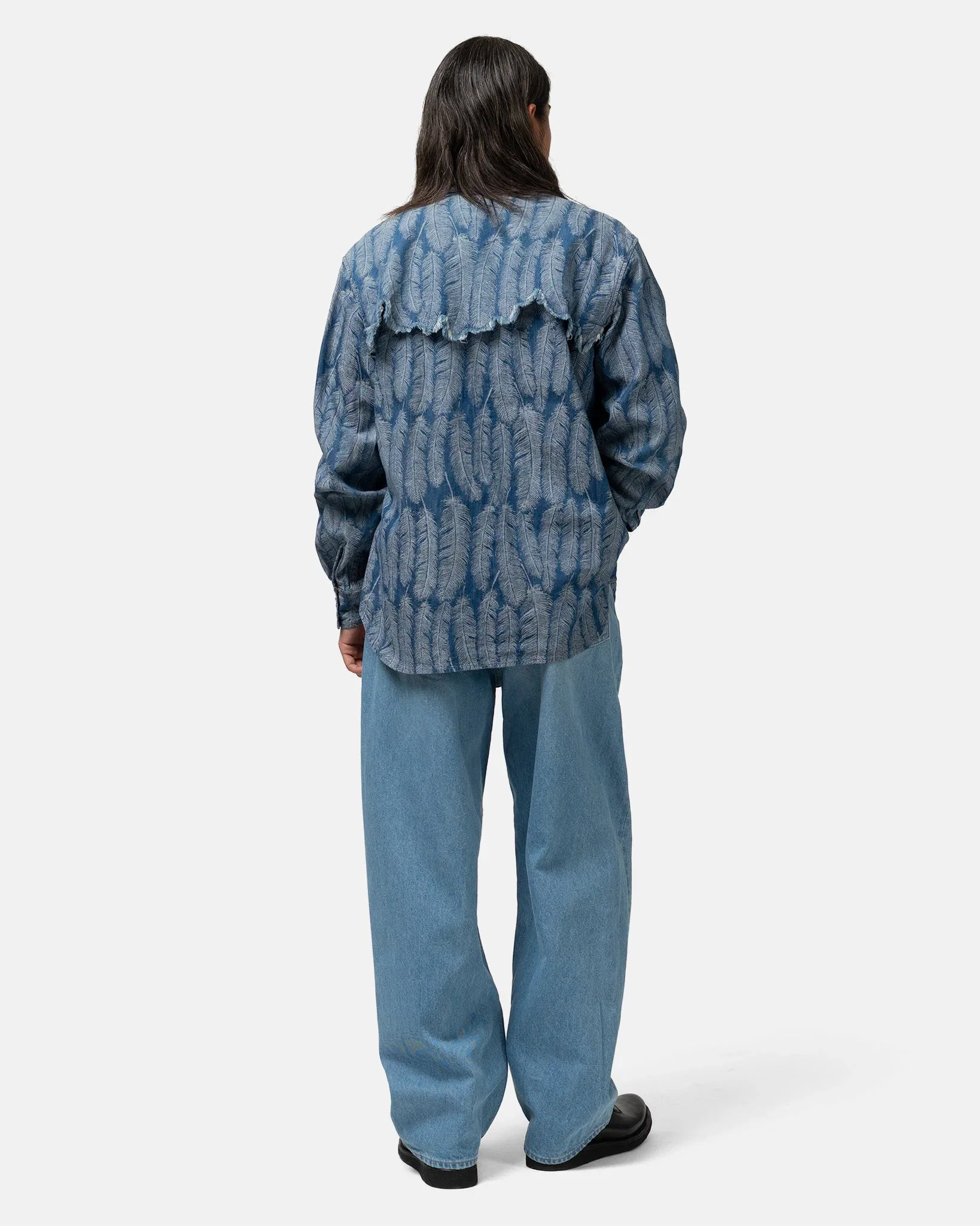 KAPITAL 5oz MAGPIE Denim HUSKY Western Shirt Light