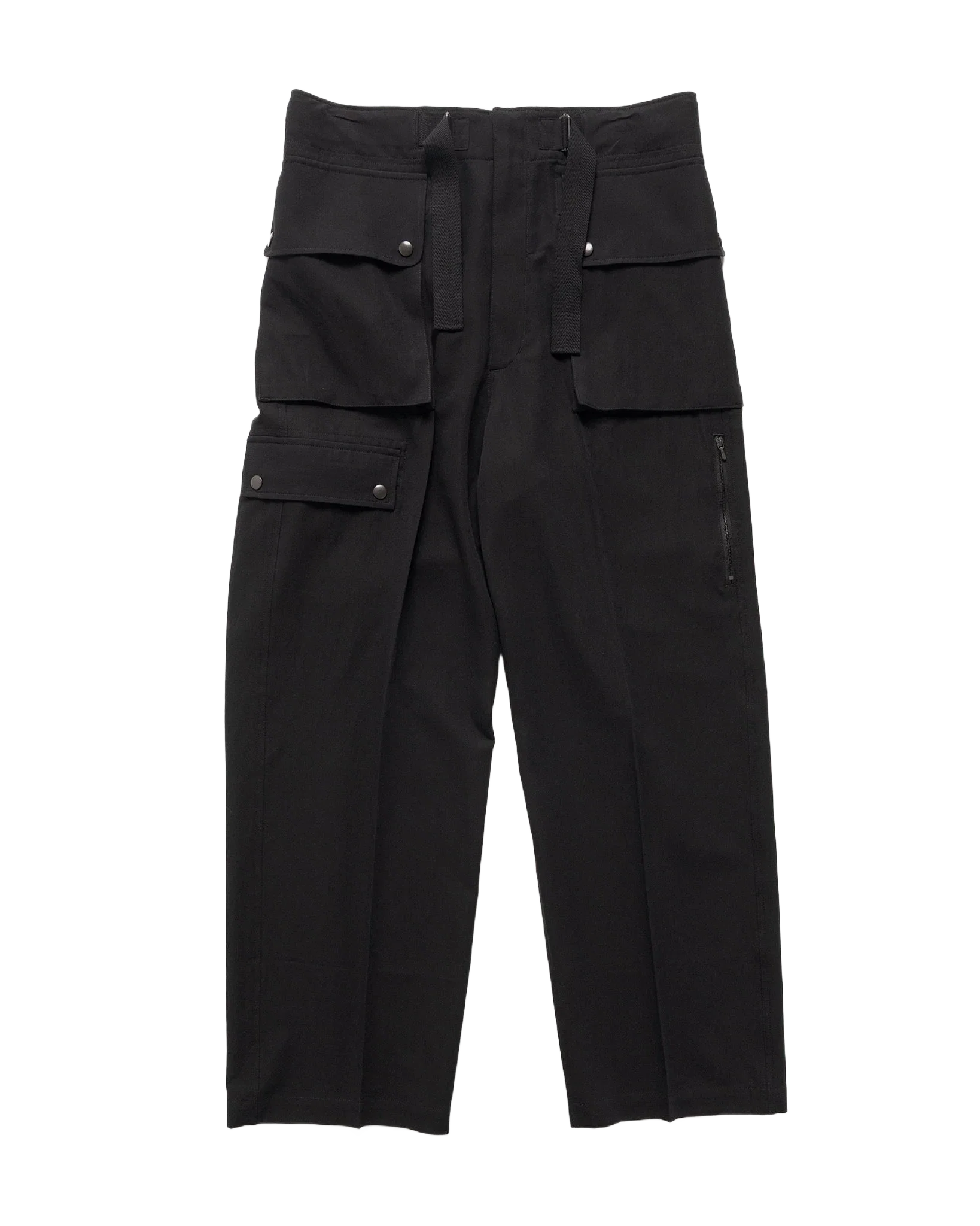 Auralee Light Cotton Wool Viyella Cargo Pants Black