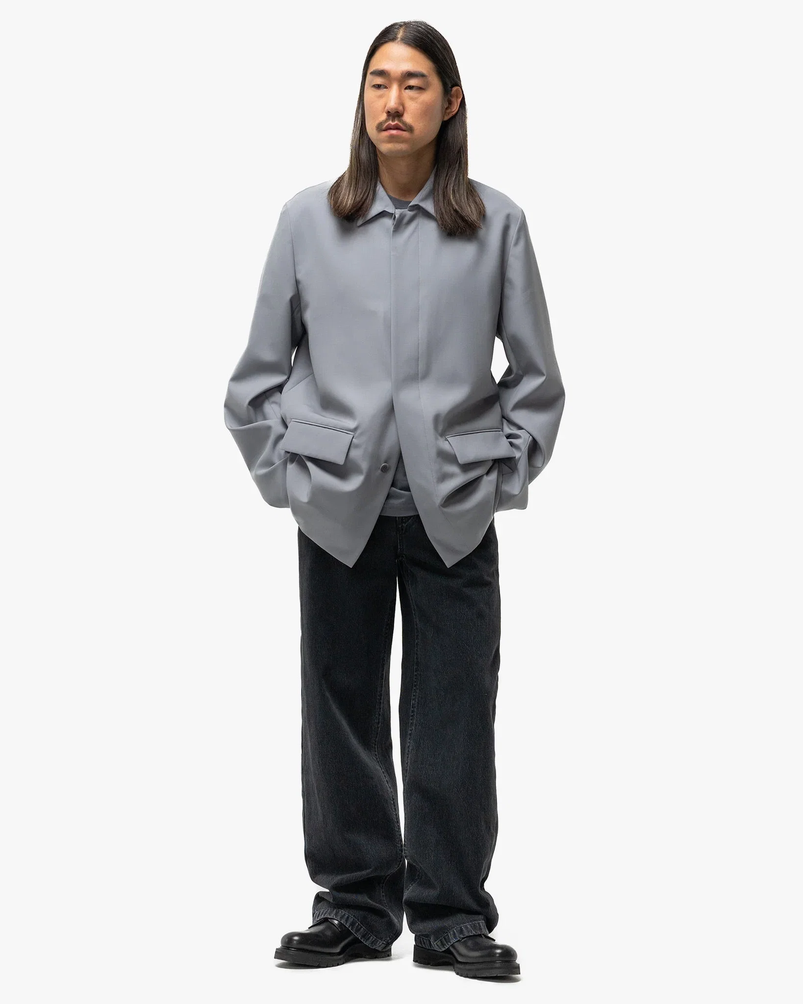 Rier Popeline Jacket Inox Wool