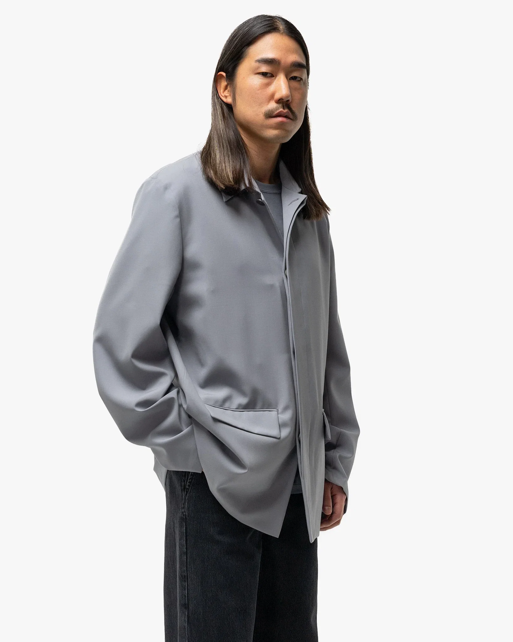 Rier Popeline Jacket Inox Wool