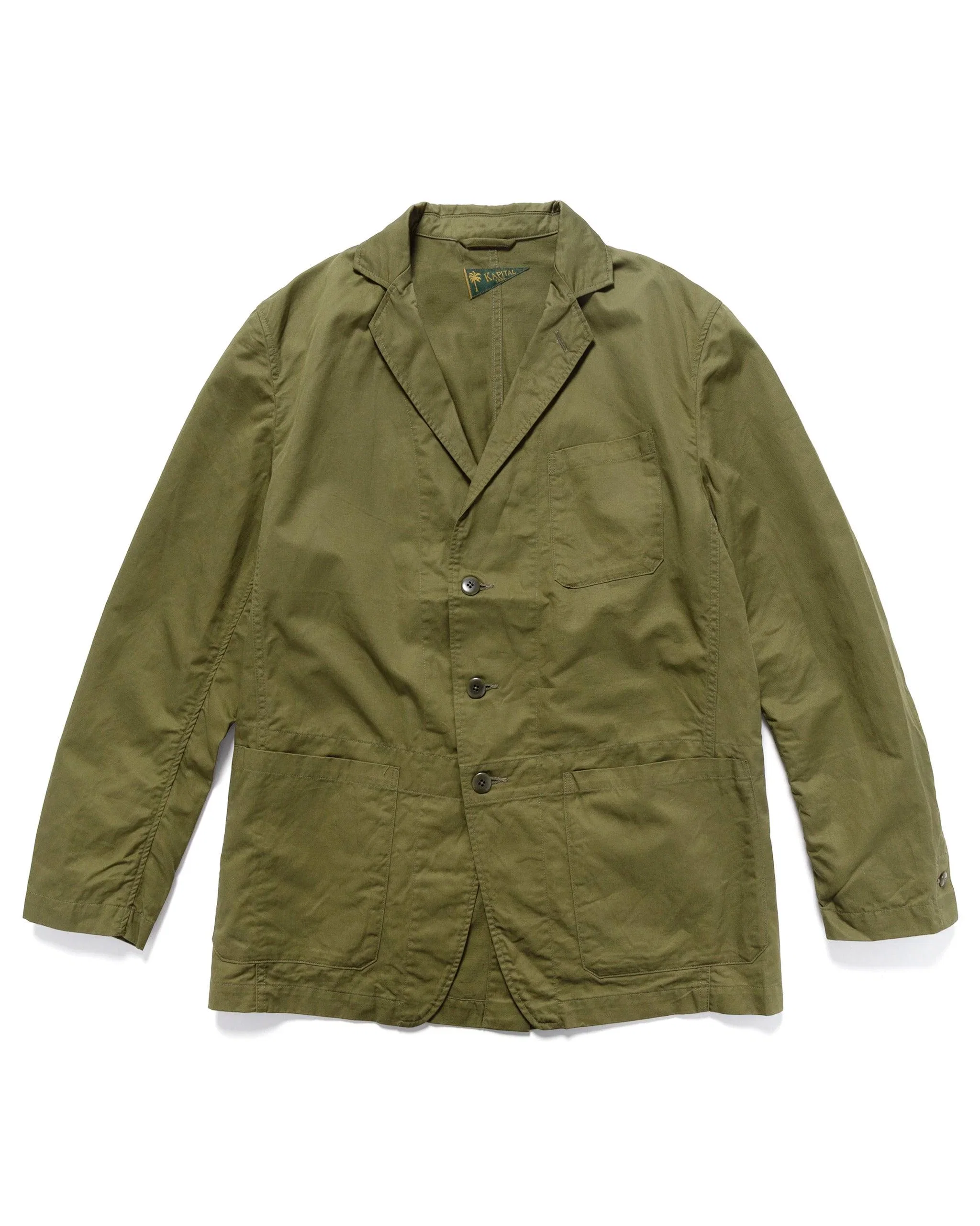 KAPITAL Cotton Linen Chino Cloth RANDONNEUR Bike JKT Khaki