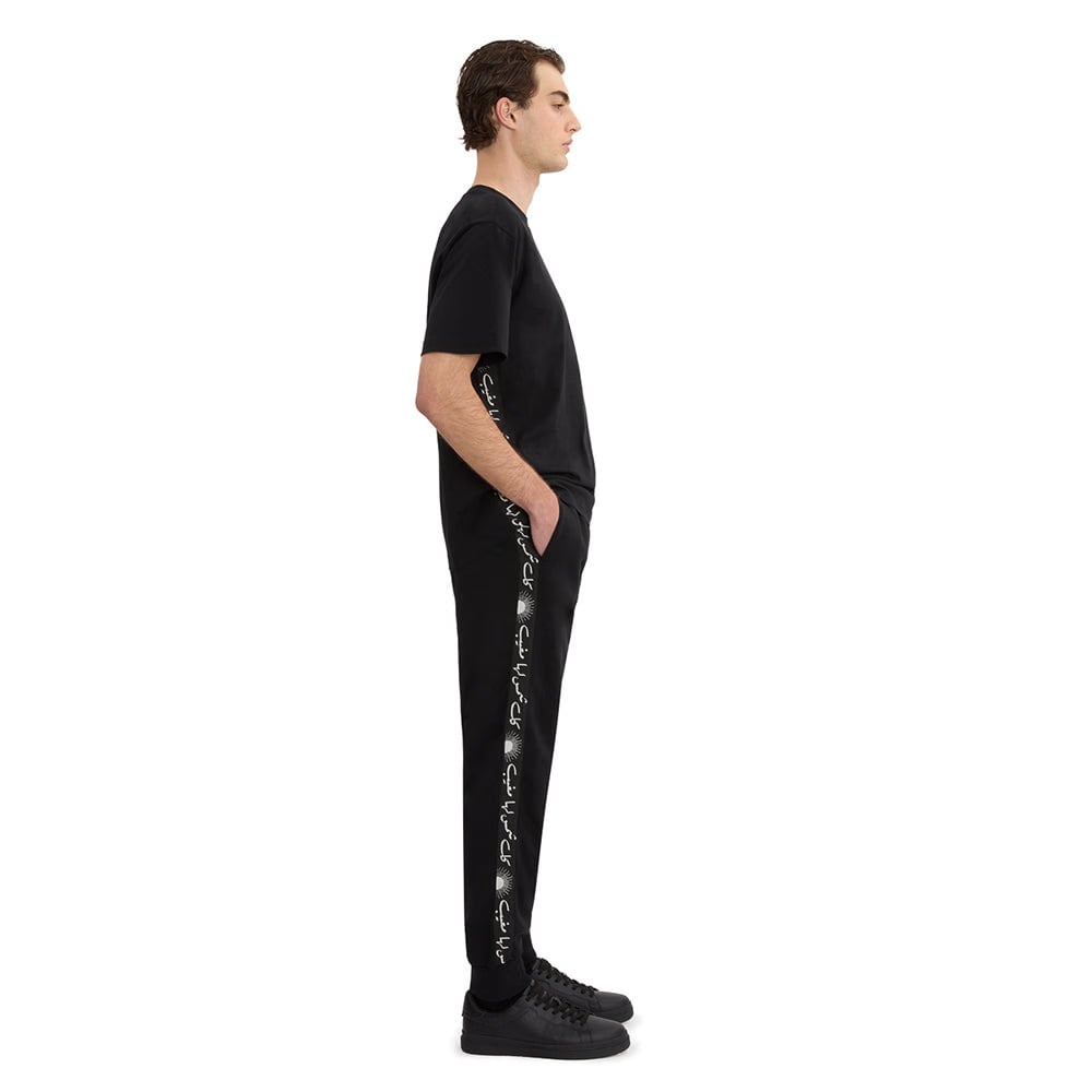 Qasimi Oversized Tape T-Shirt - Black