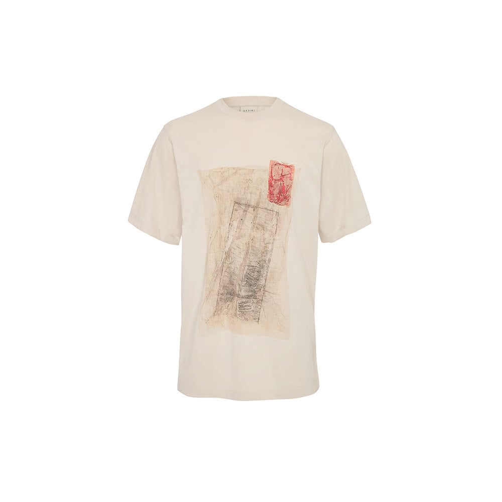 Qasimi Dala Nasser T-Shirt - Moonbeam White