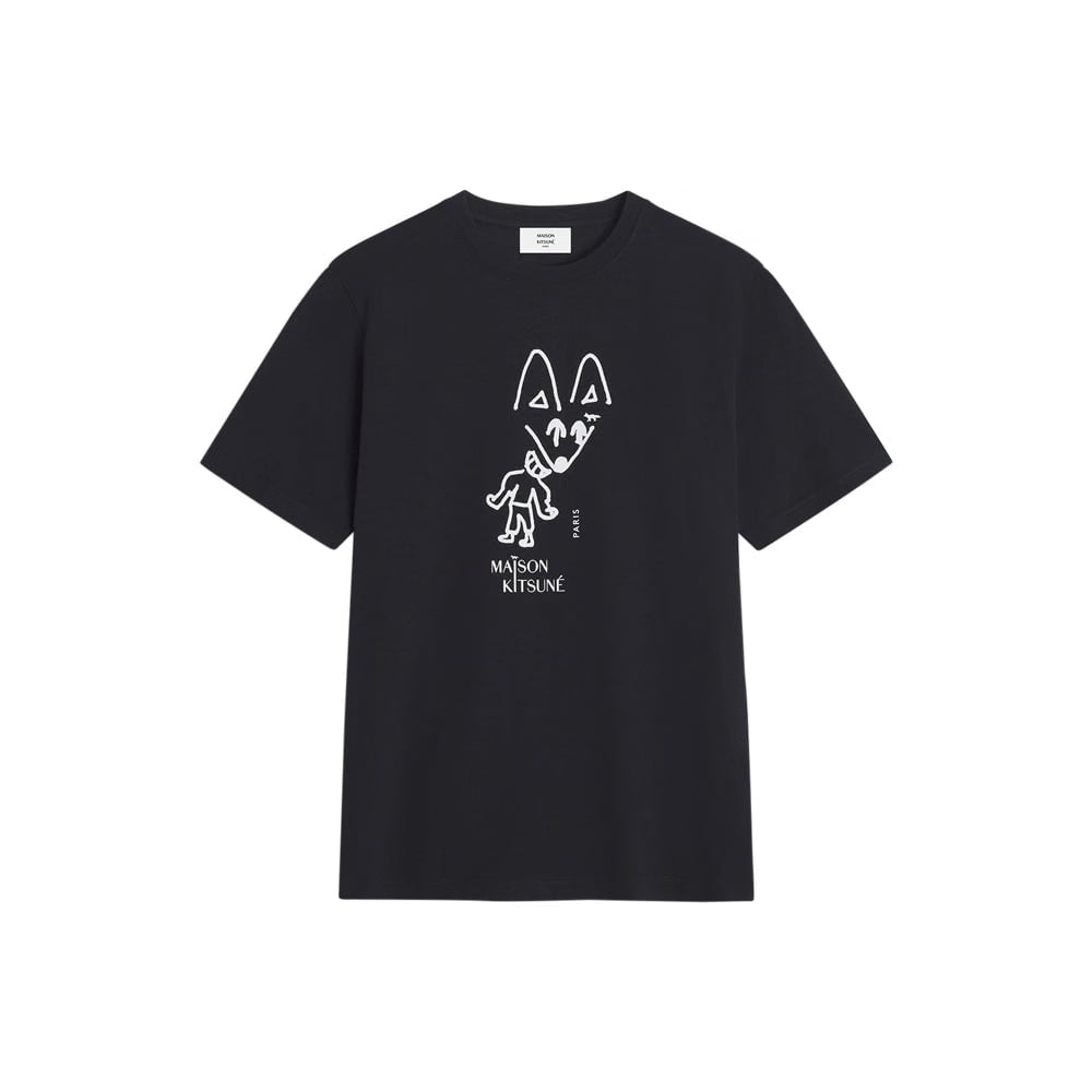 Maison Kitsuné Party Fox Comfort T-Shirt - Black