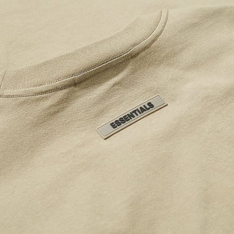 Fear of God Essentials Boxy T-Shirt Applique Logo Olive/Khaki