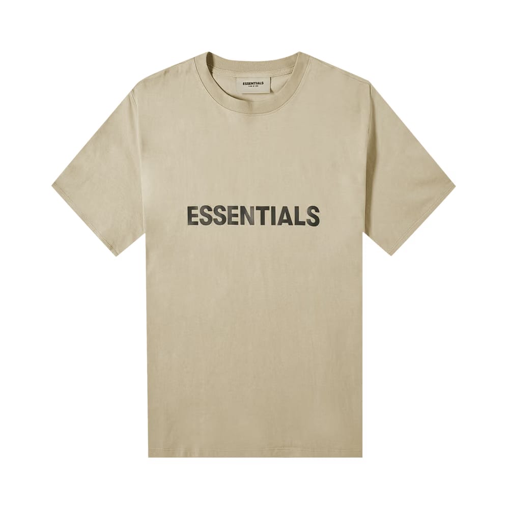 Fear of God Essentials Boxy T-Shirt Applique Logo Olive/Khaki