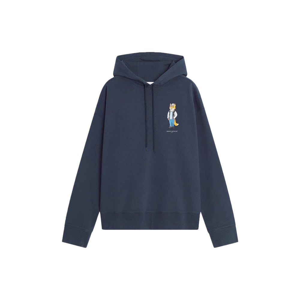 Maison Kitsuné Dressed Fox Oversize Hoodie Dress - Blues