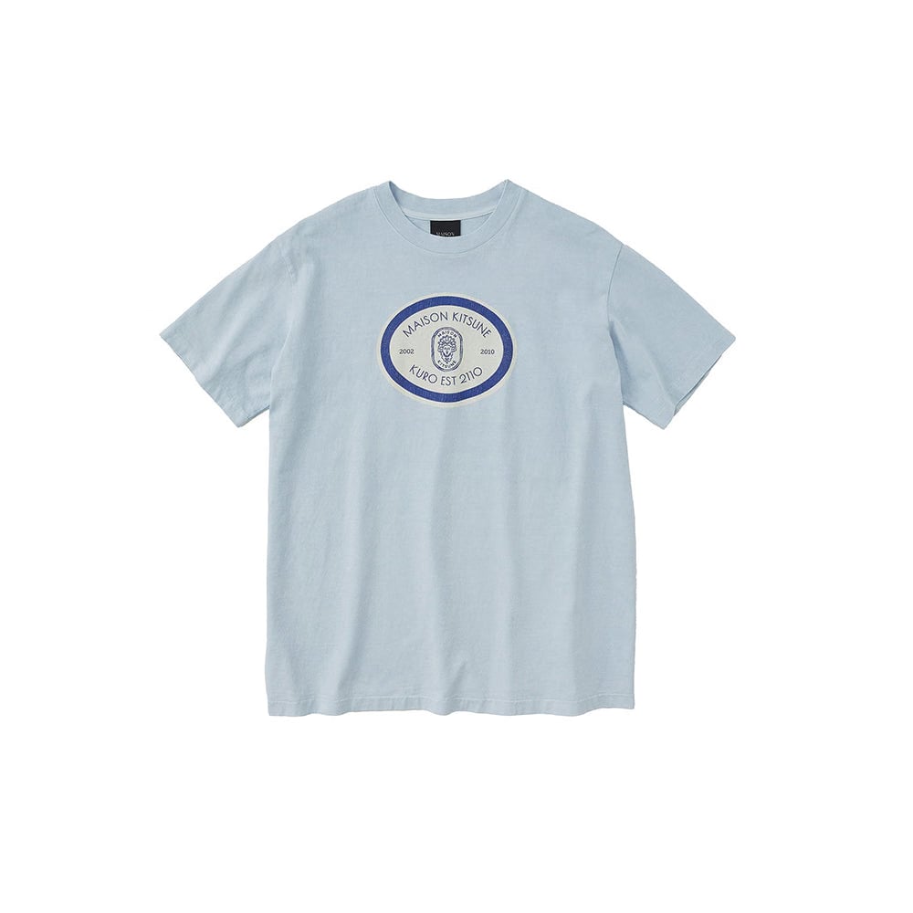 Maison Kitsuné Kuro x Maison Kitsuné Grand Est. Vintage Wash T-Shirt - Light Blue